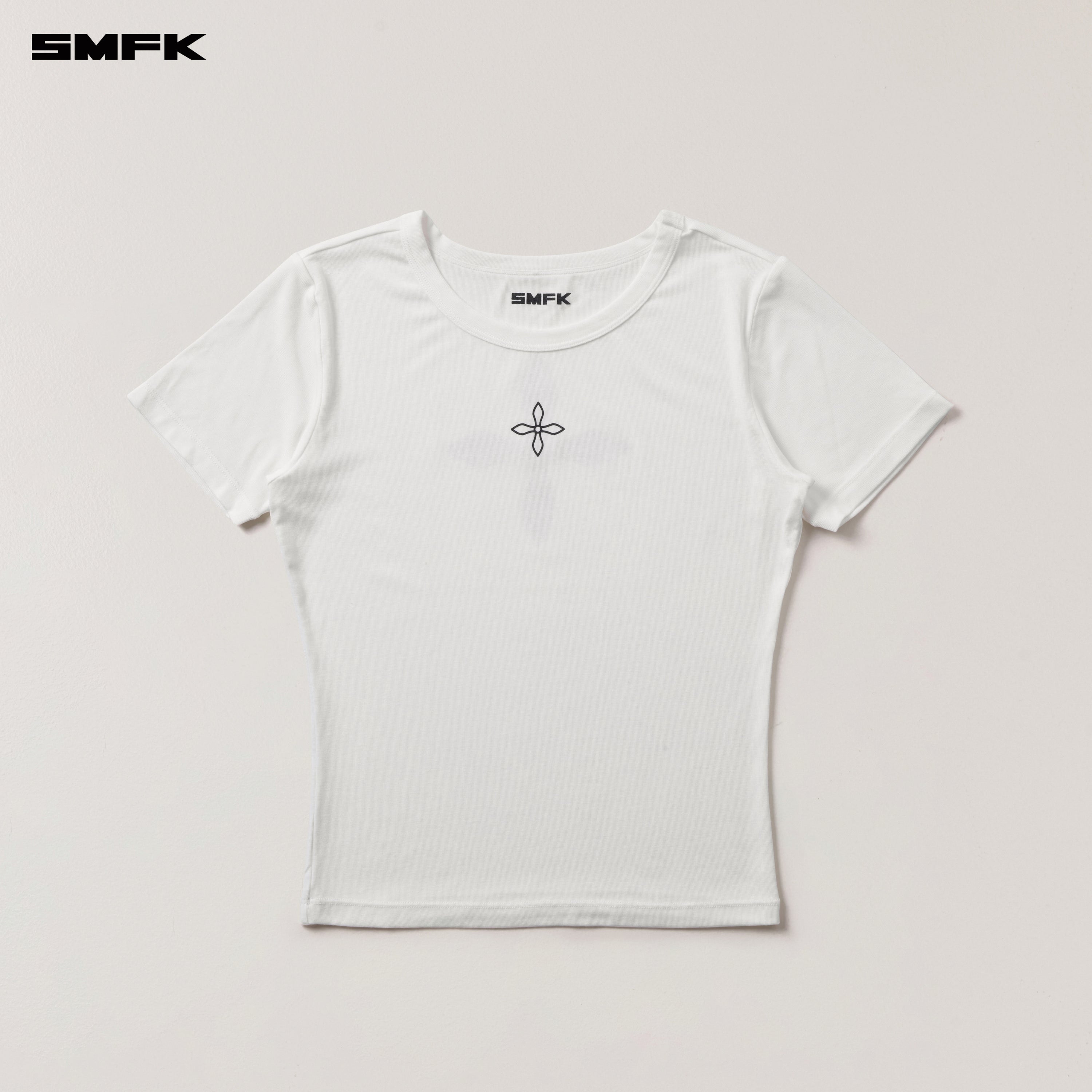 COMPASS STAMP ACETATE BODY SPORTS TEE SNOW MOUNTAIN WHITE