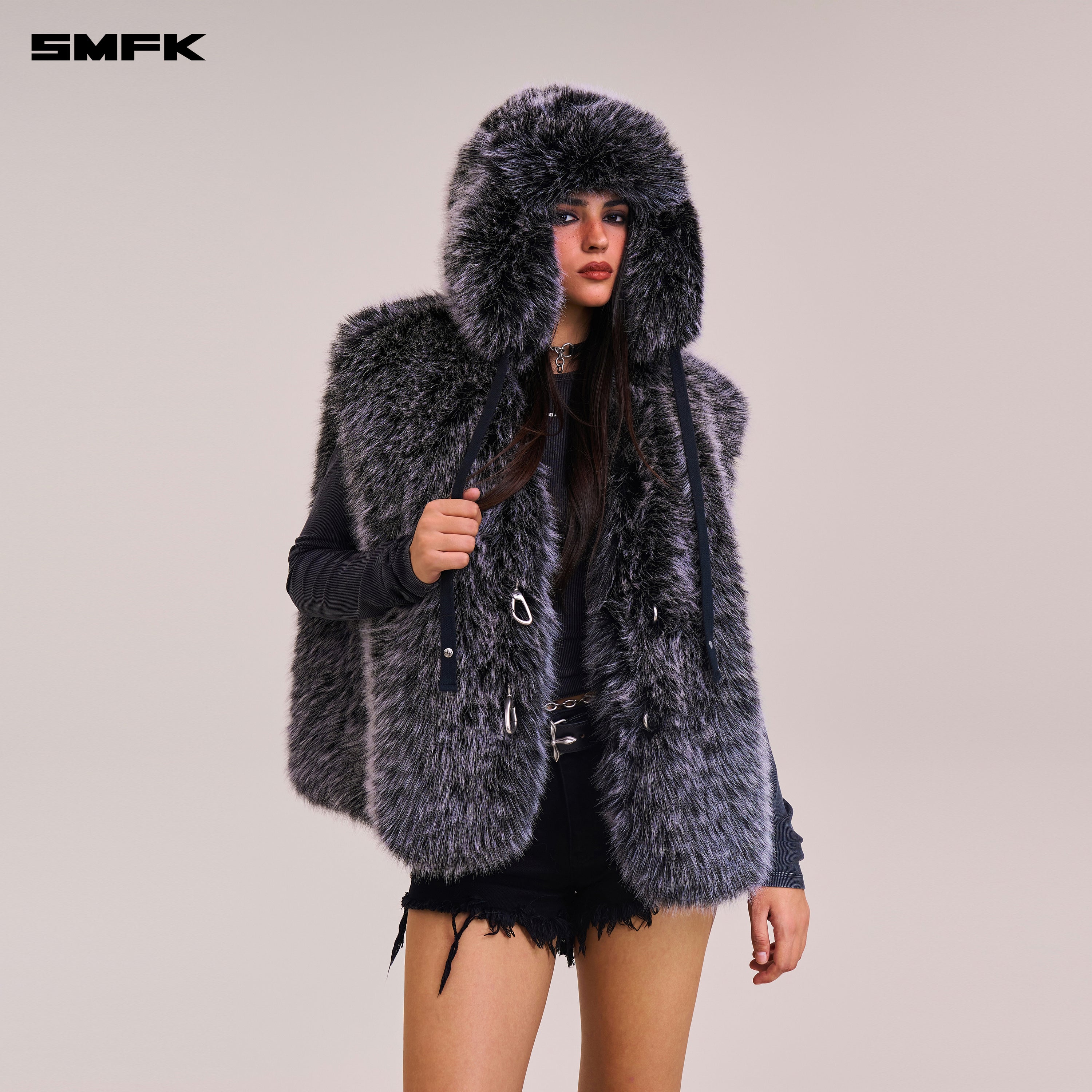 COMPASS MODE WASTELAND FURRY HUNTING HAT SILVER FOX