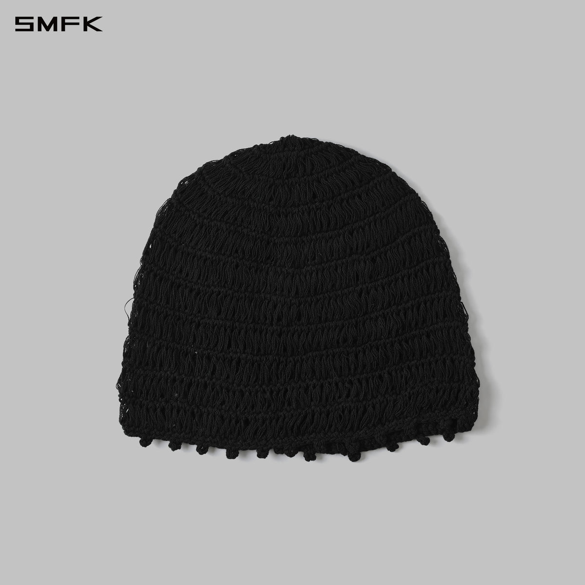 SIREN HANDWOVEN KNIT HAT/COTTON+LINEN WILD BLACK