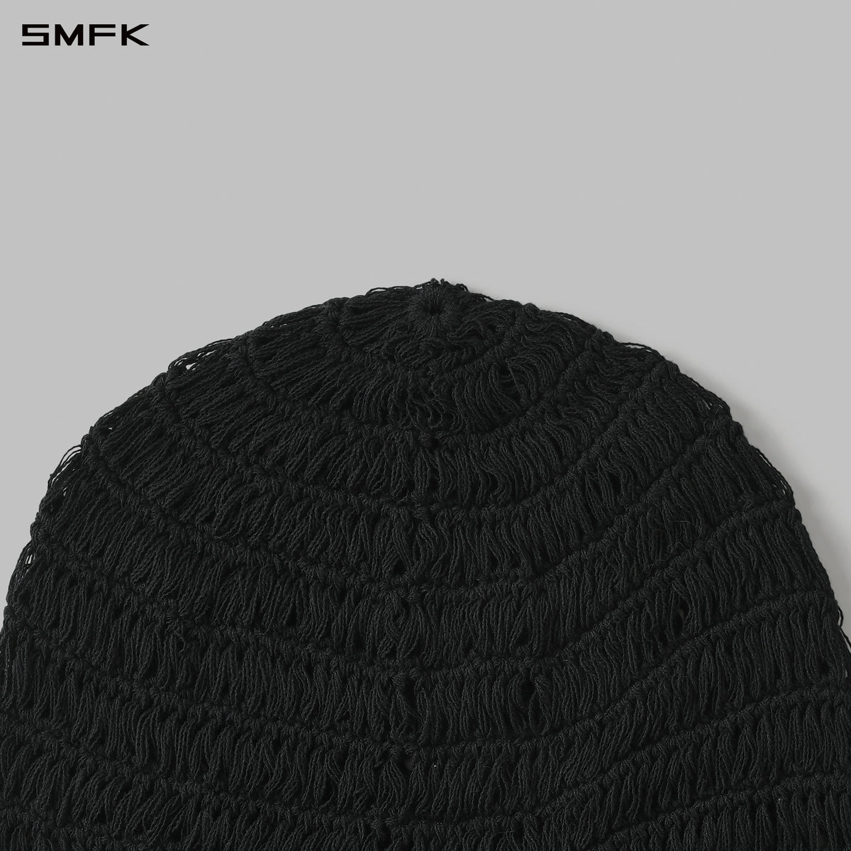 SIREN HANDWOVEN KNIT HAT/COTTON+LINEN WILD BLACK