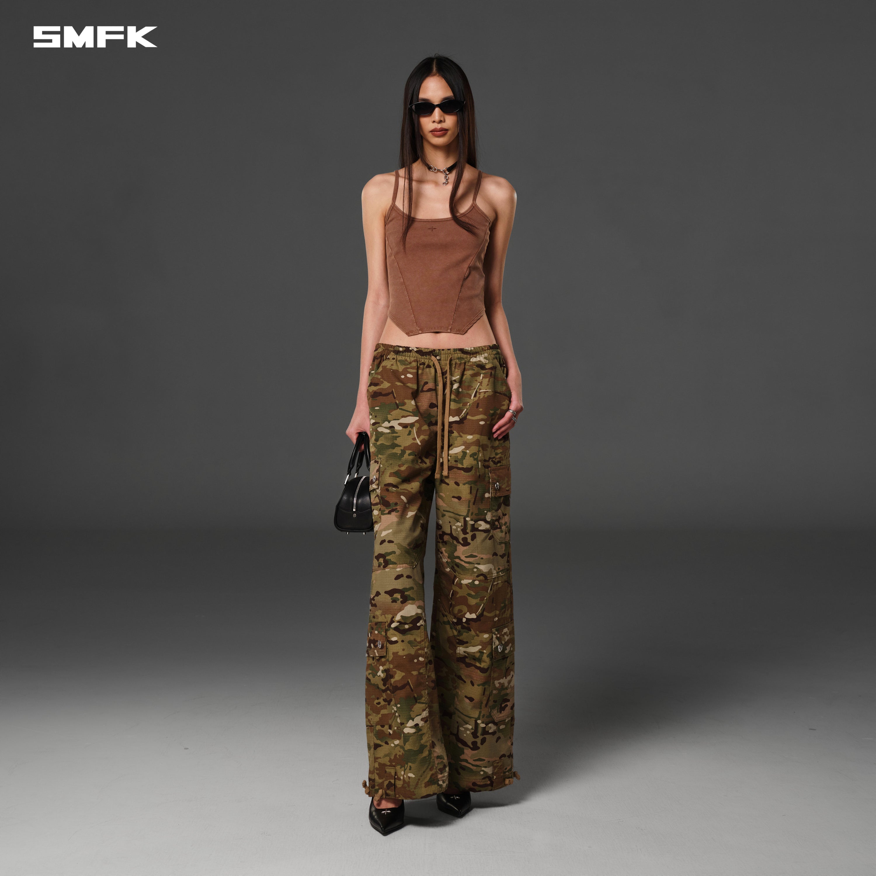 COMPASS MODE RISE-UP STR SPORTS PANTS/MIX OD MULTI CAMO