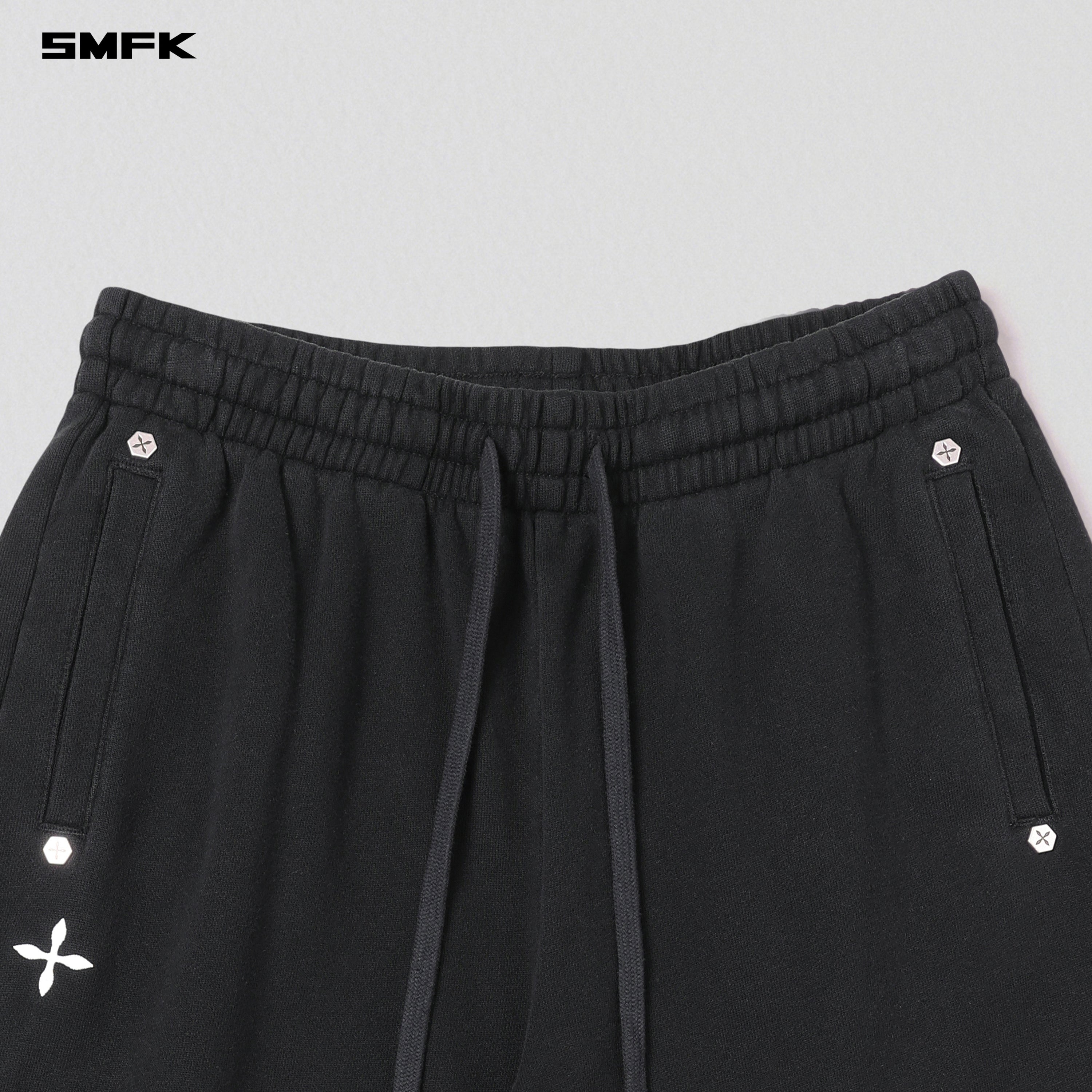 PERMANENT SLIM STRT PANTS/COTTON WOOL WILD BLACK