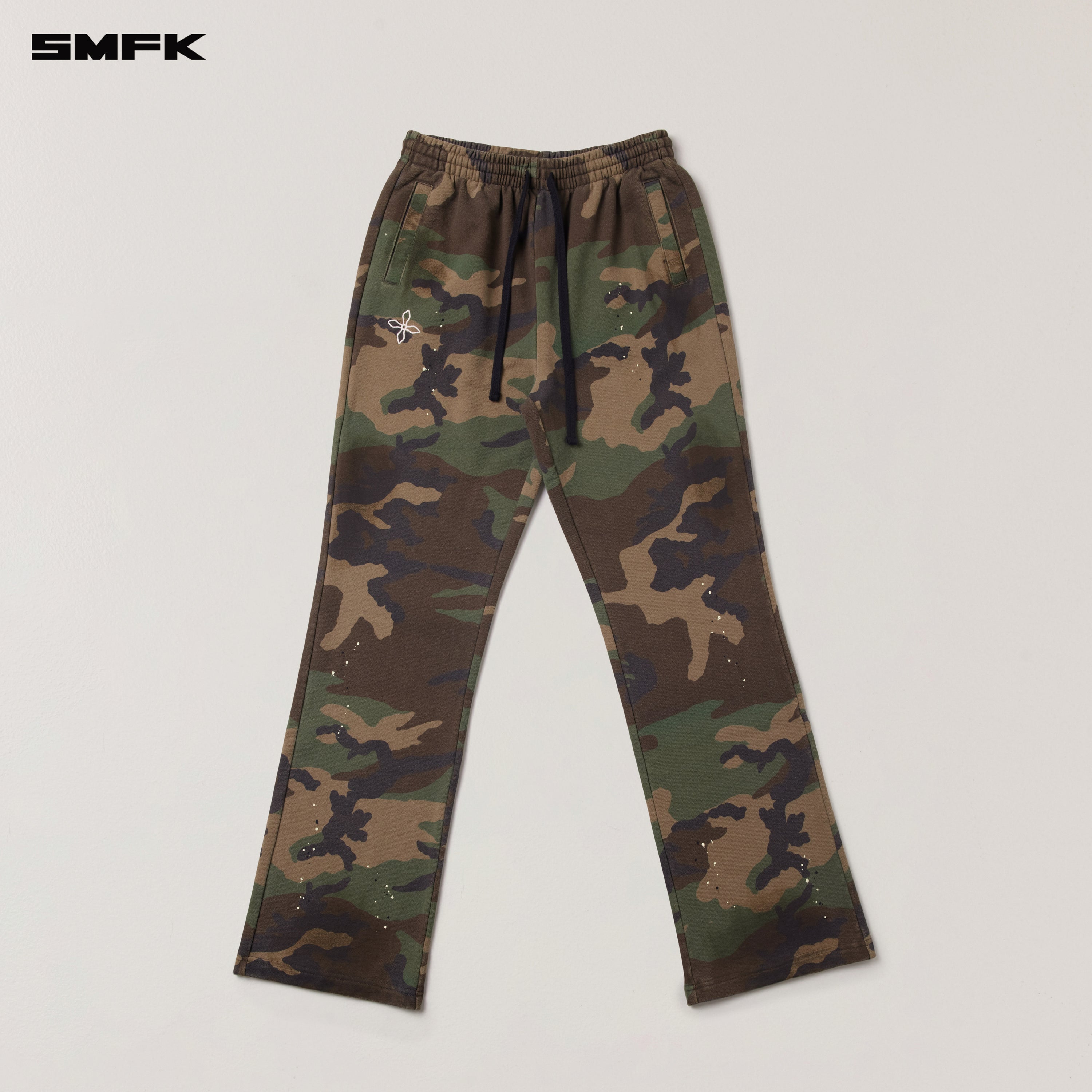 COMPASS MODE CAMO STRAIGHT SPORTS PANTS ARMY GREEN CAMOUFLAGE