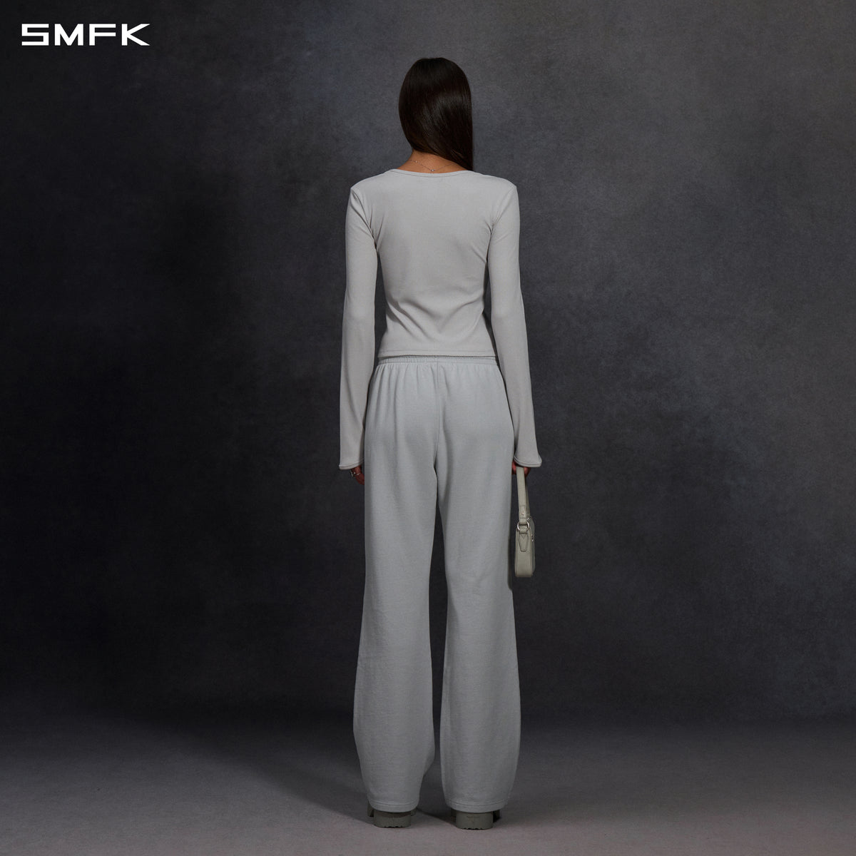 PERMANENT SLIM STRT SPORTS PANTS/COTTON/W GLACIER GREY