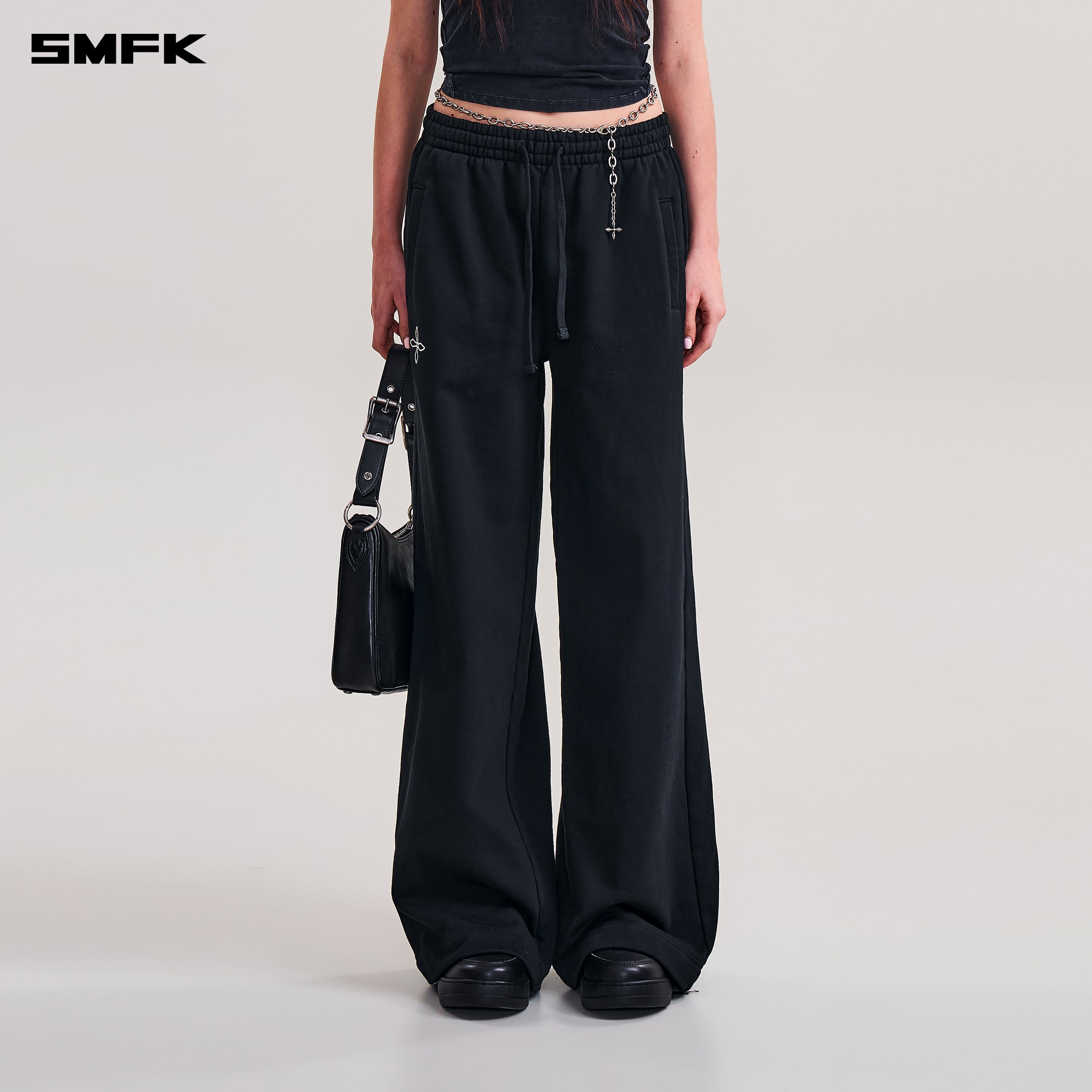 COMPASS MODE TOWER LOOSE SPORTS PANTS WILD BLACK