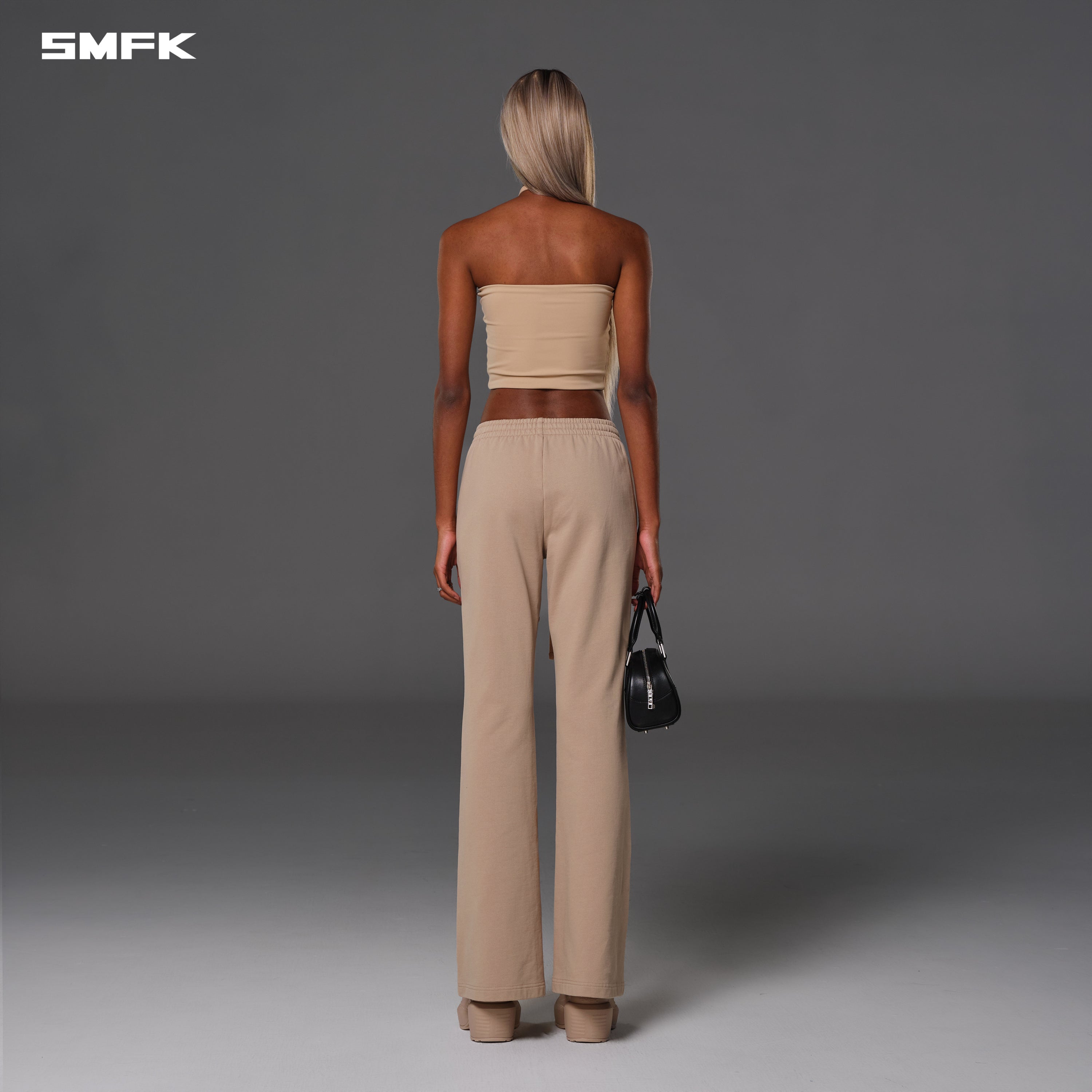 PERMANENT SLIM FLARED PANTS/COTTON WOOL FRESH SKIN