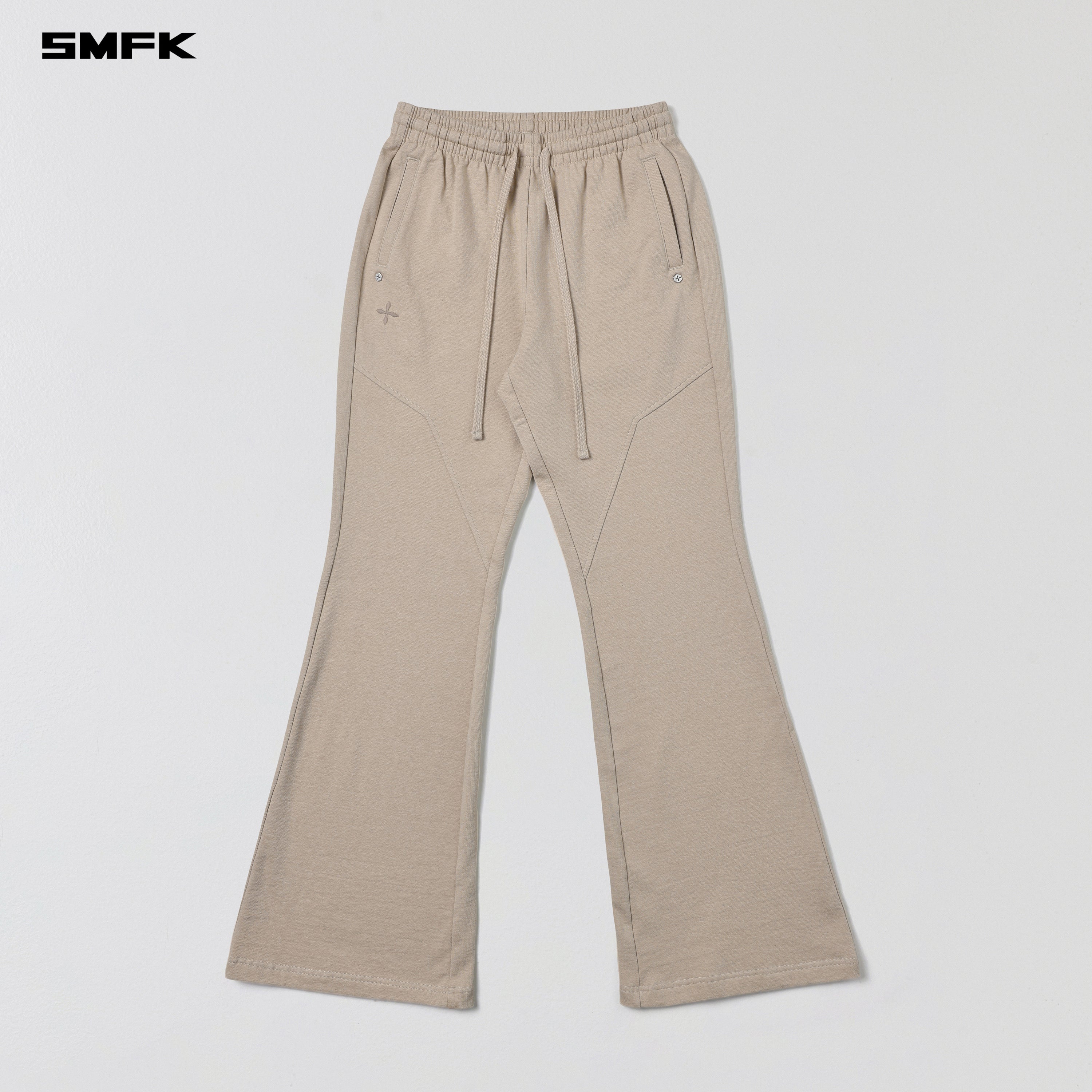 PERMANENT SLIM FLARED PANTS/COTTON WOOL FRESH SKIN
