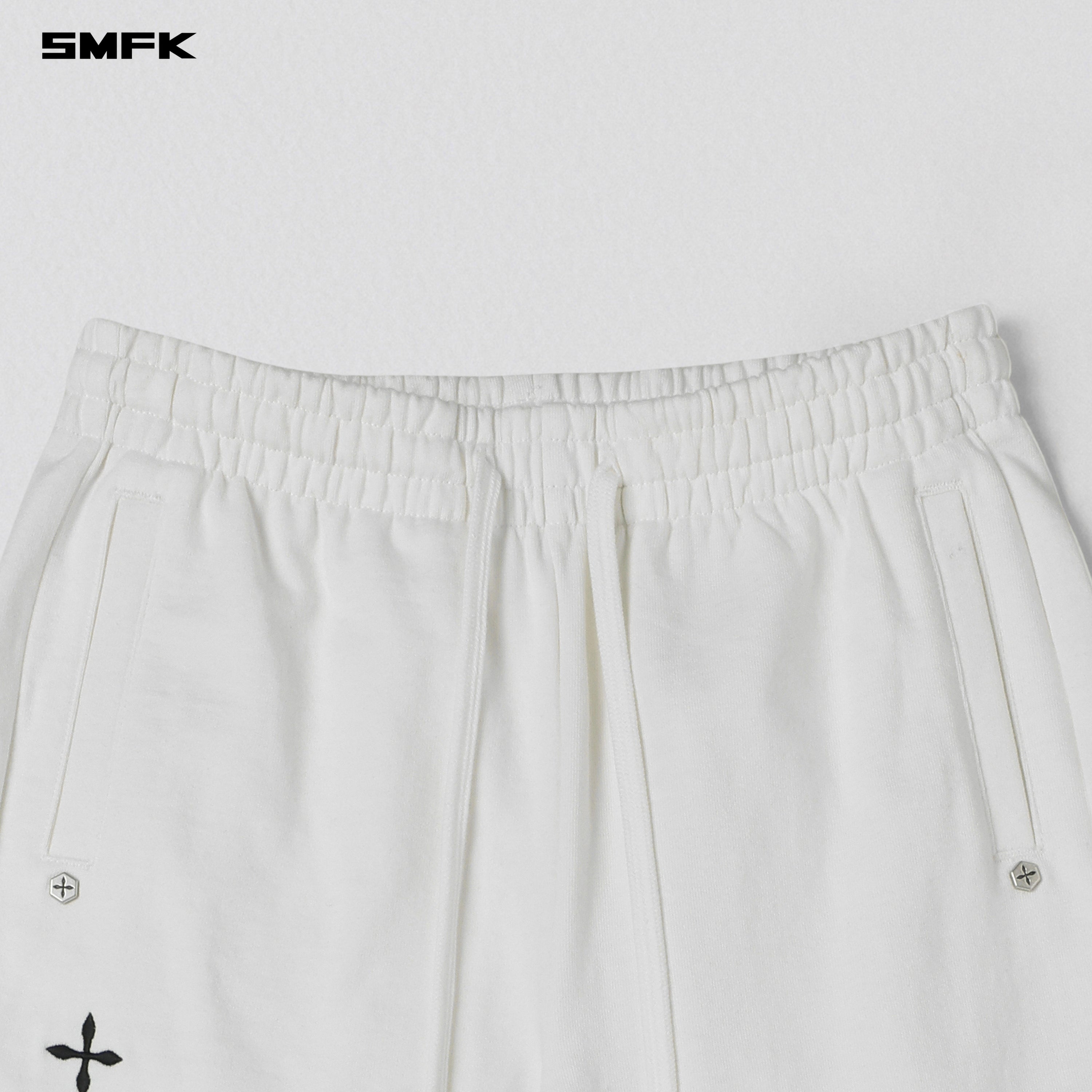 PERMANENT SLIM FLARED PANTS/COTTON WOOL CLOUD WHITE