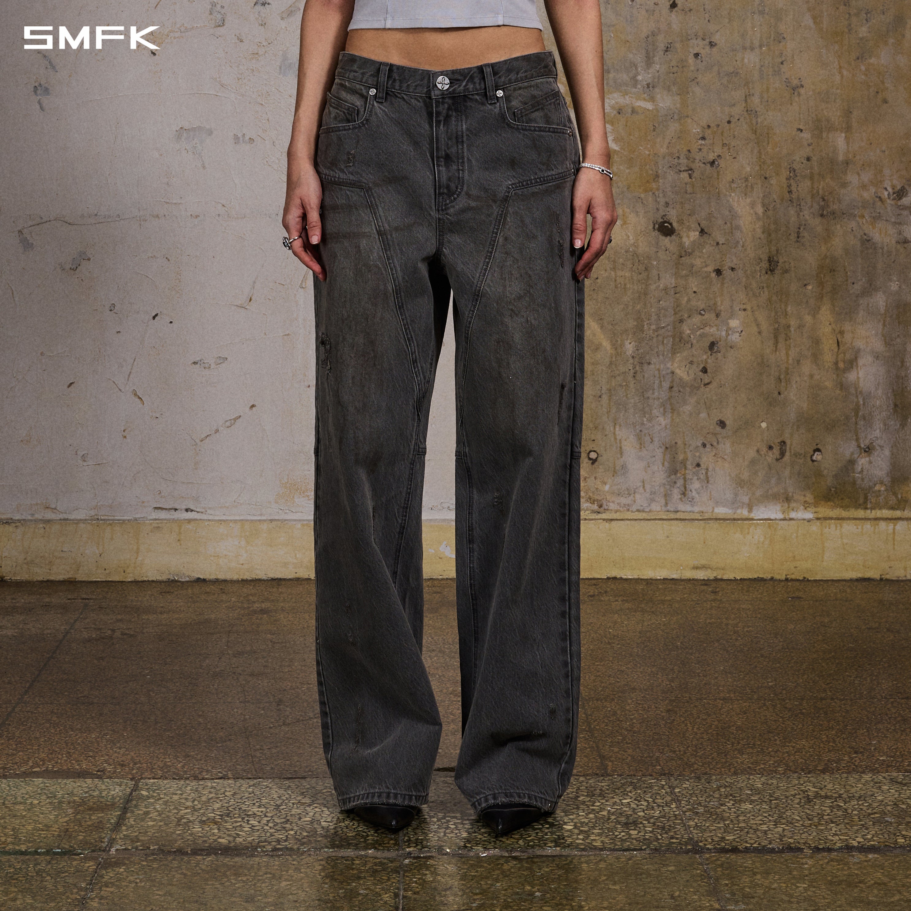 MIRAGE MODE STRT DENIM PANTS/COTTON/W STORM GREY