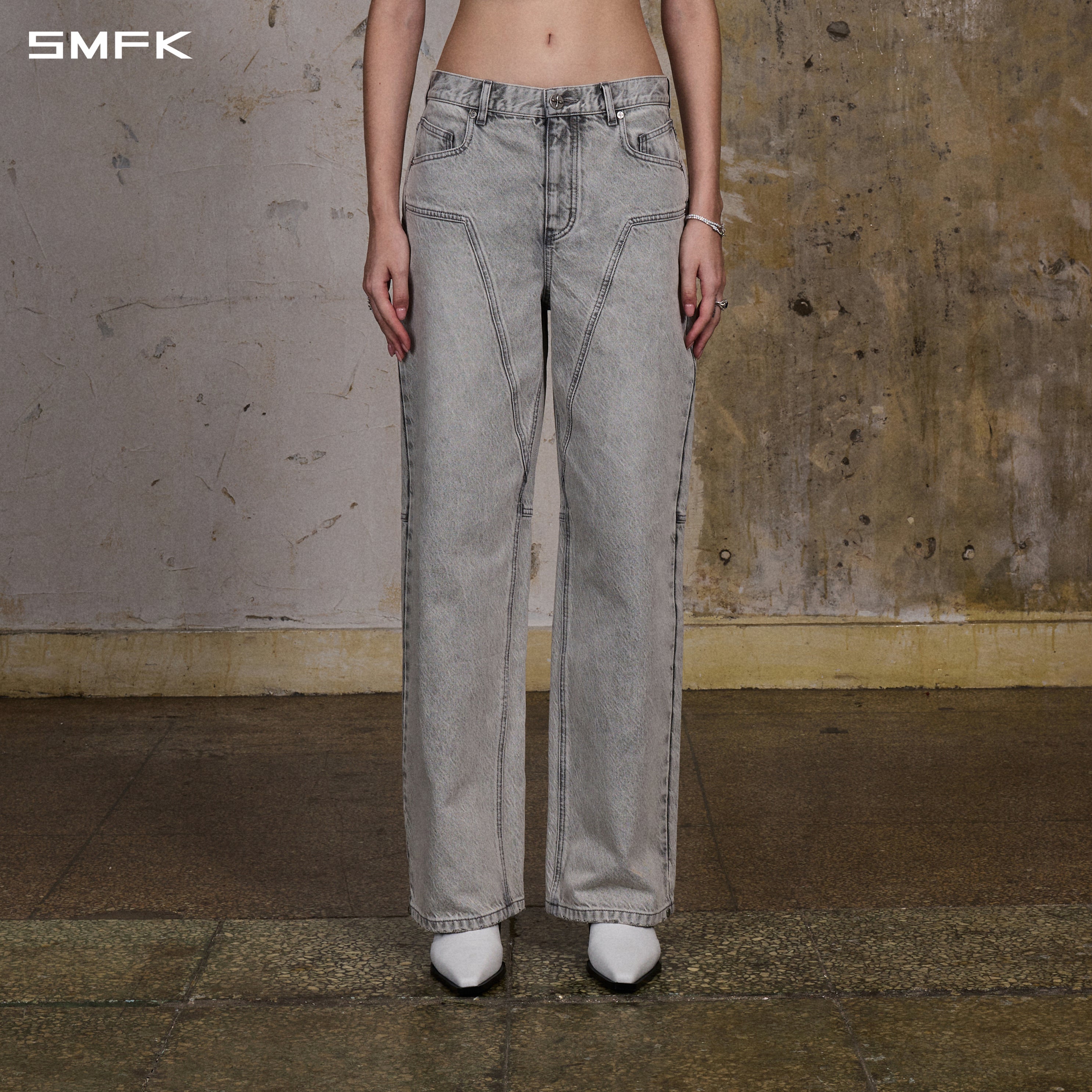MIRAGE MODE STRT DENIM PANTS/COTTON/W GLACIER GREY