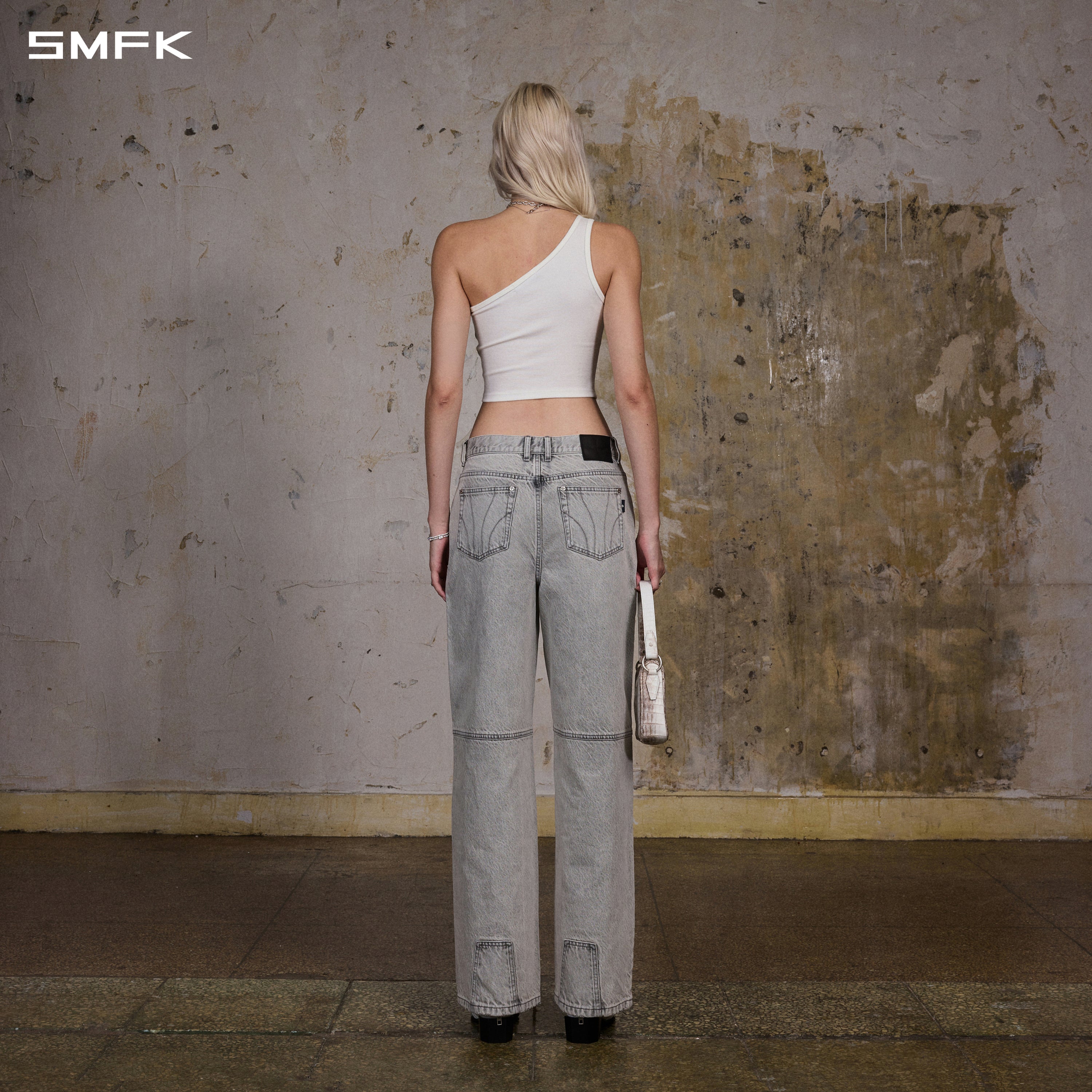 MIRAGE MODE STRT DENIM PANTS/COTTON/W GLACIER GREY