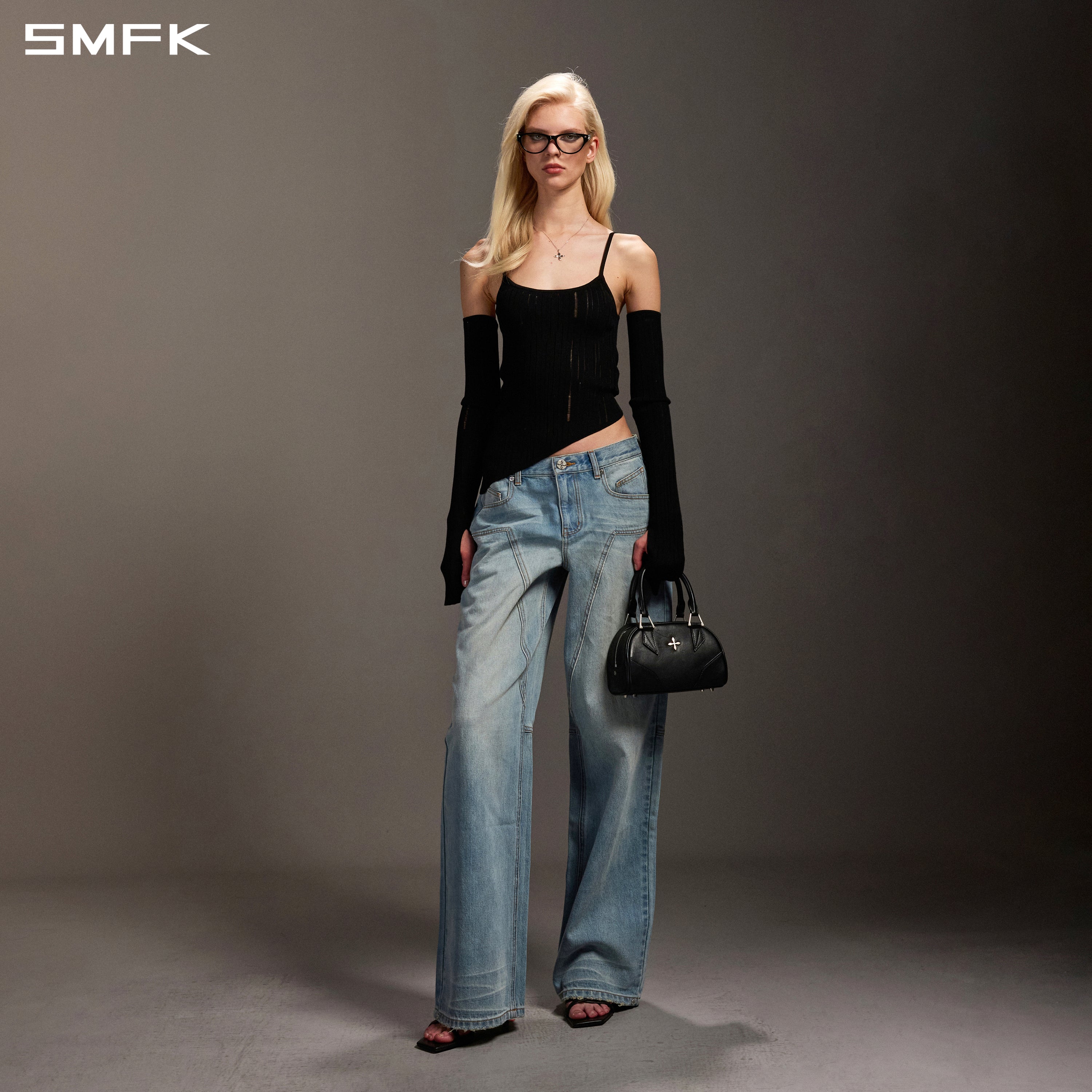 MIRAGE MODE STRT DENIM PANTS/COTTON/W SKY BLUE