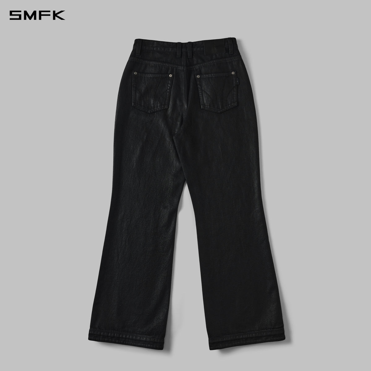 COMPASS MIRAGE FLARED DENIM PANTS/COTTON/W INK BLACK