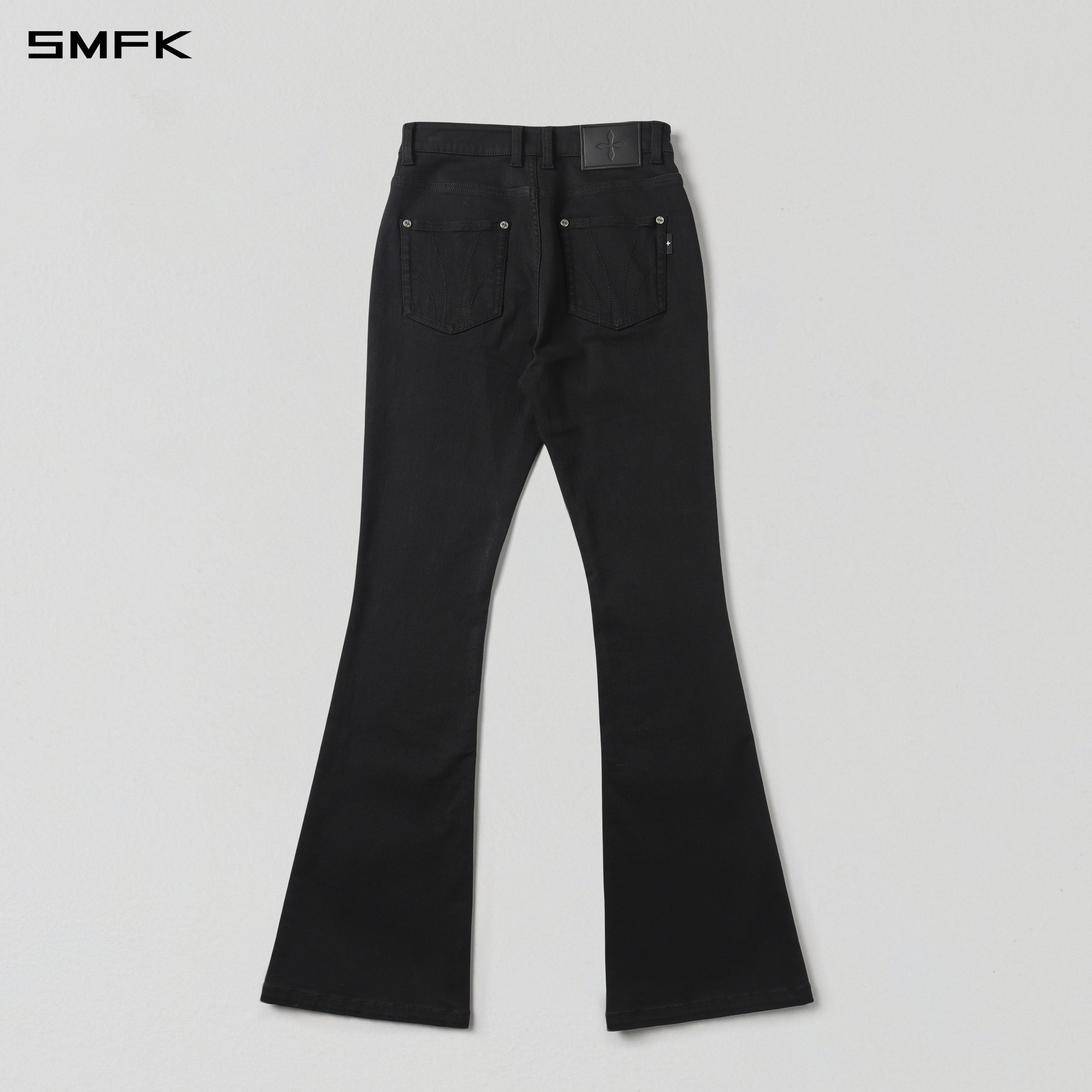MIRAGE PRISM FLARED DENIM PANTS/E-COTTON WILD BLACK