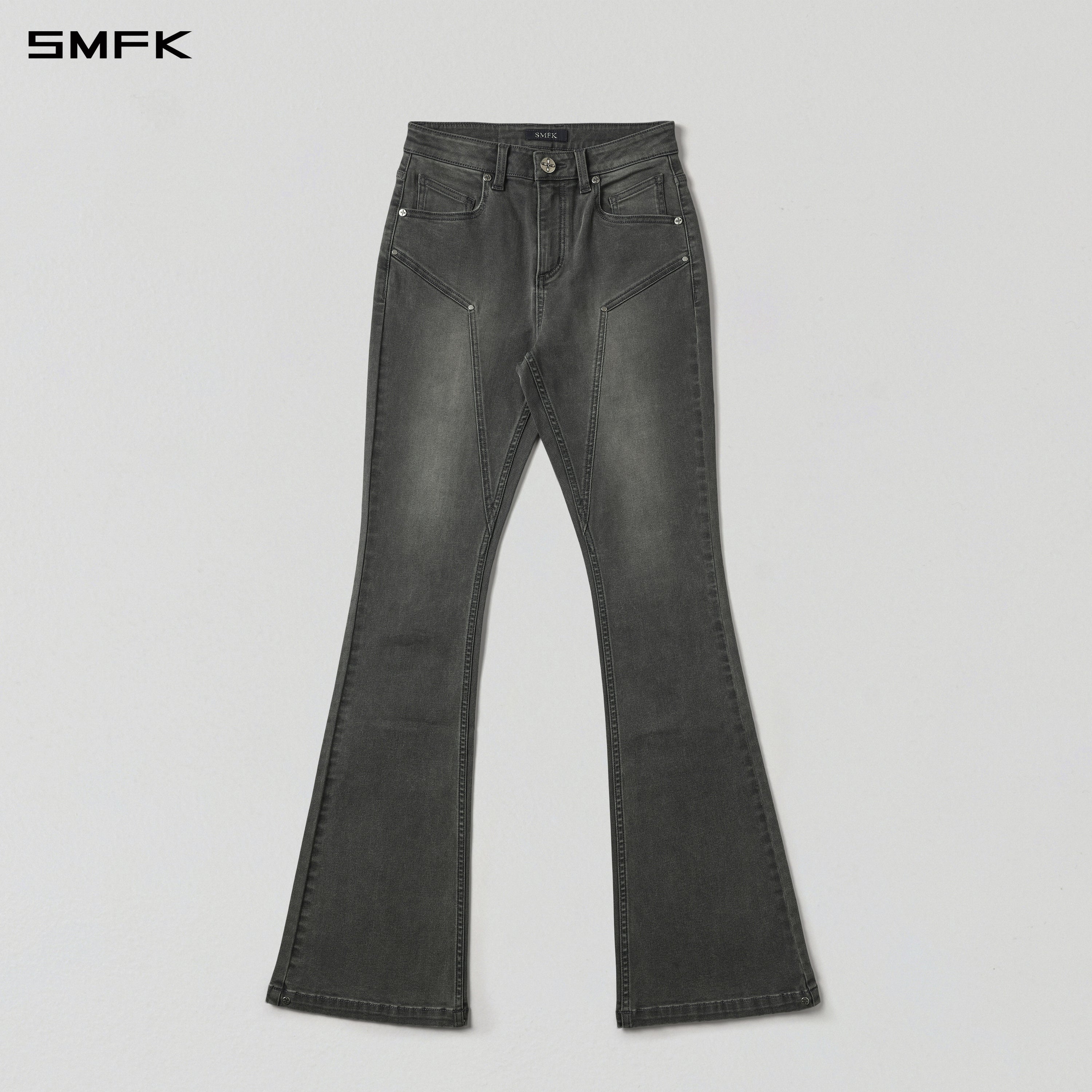 MIRAGE PRISM FLARED DENIM PANTS/E-COTTON STORM GREY