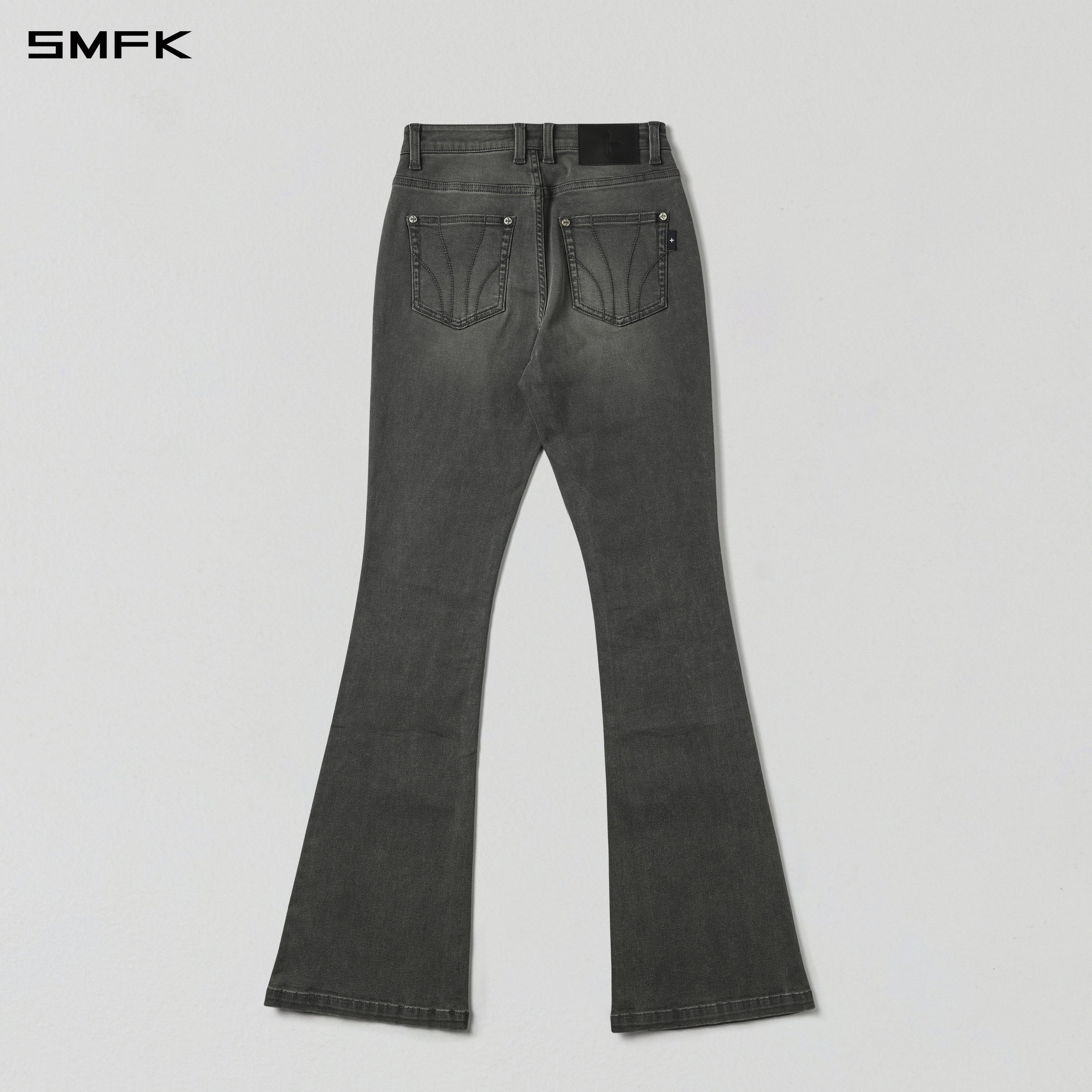 MIRAGE PRISM FLARED DENIM PANTS/E-COTTON STORM GREY