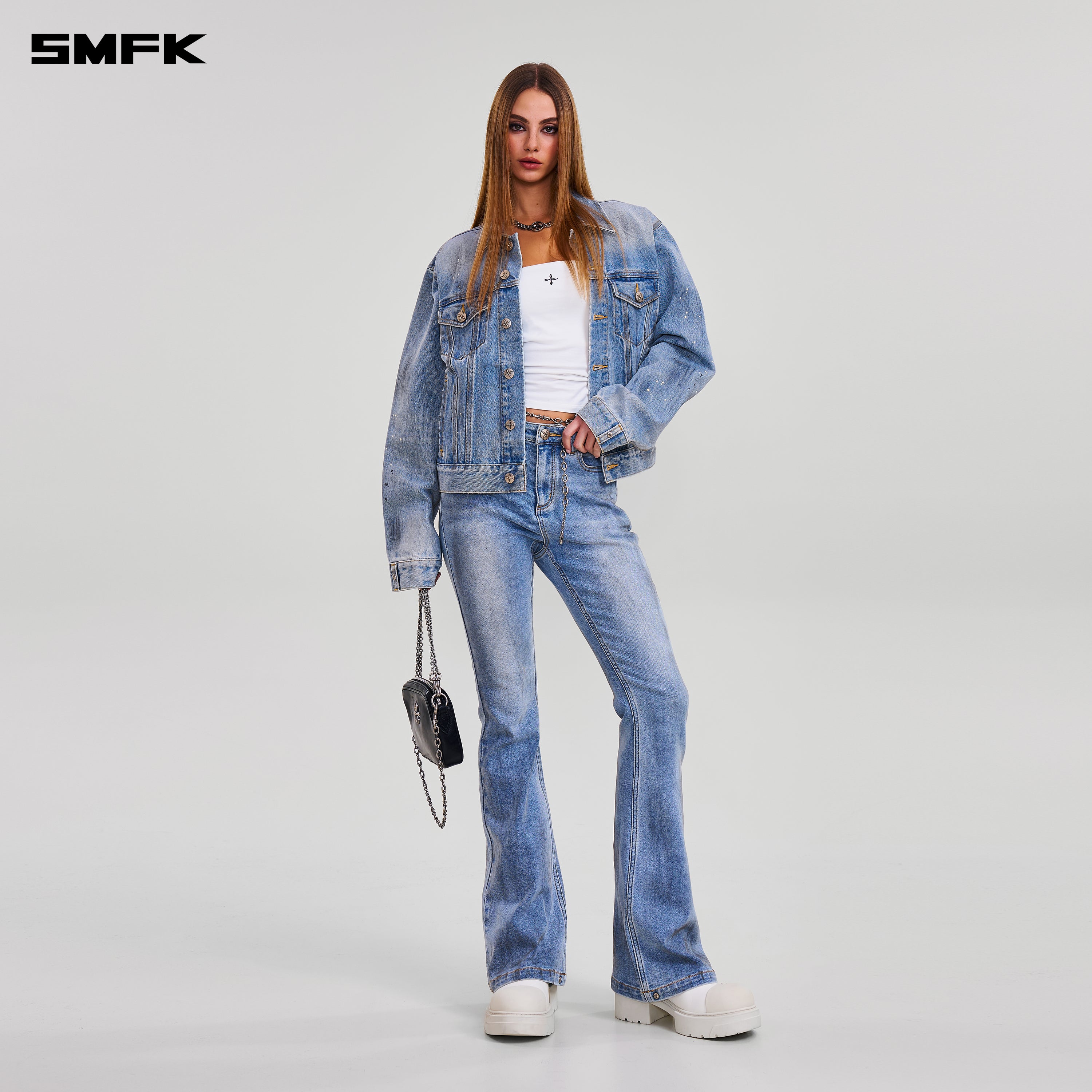 COMPASS MODE WASTELAND STORM DENIM PANTS SKY BLUE