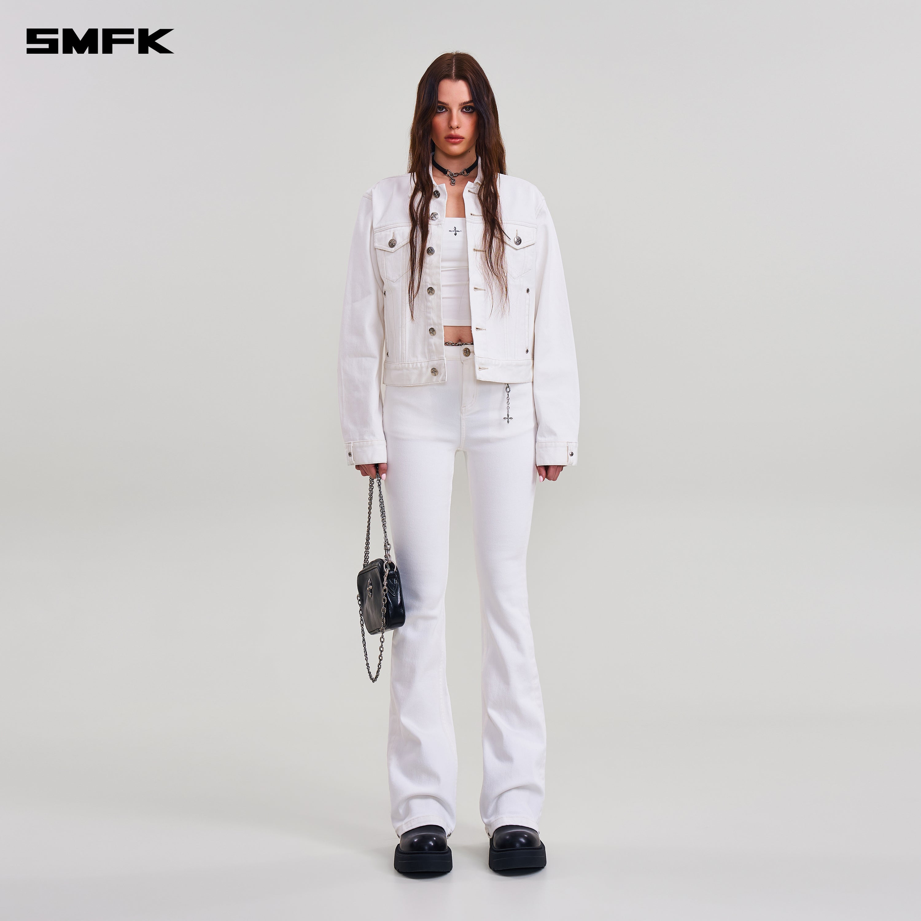 COMPASS STORM DENIM PANTS SNOW MOUNTAIN WHITE