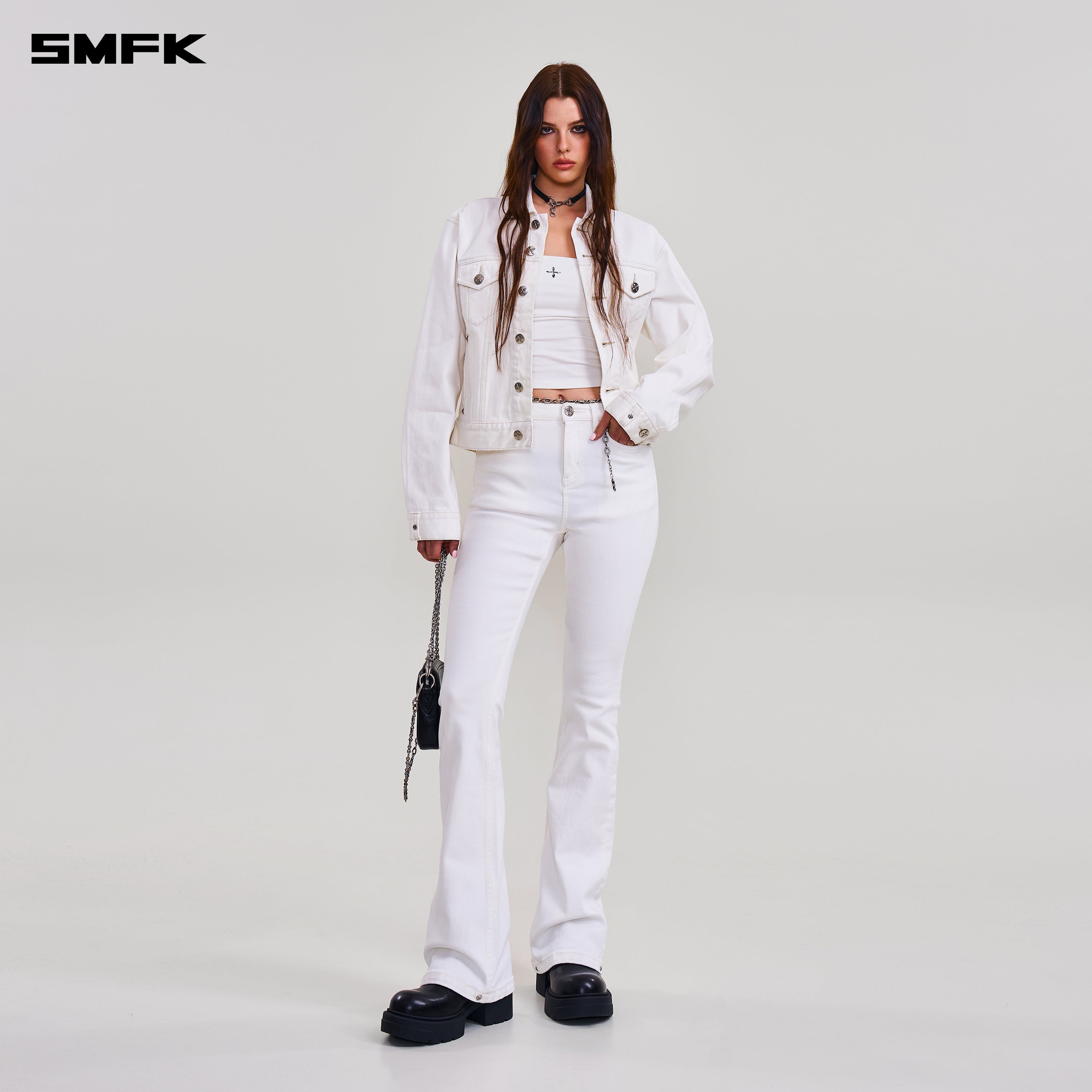 COMPASS STORM DENIM PANTS SNOW MOUNTAIN WHITE