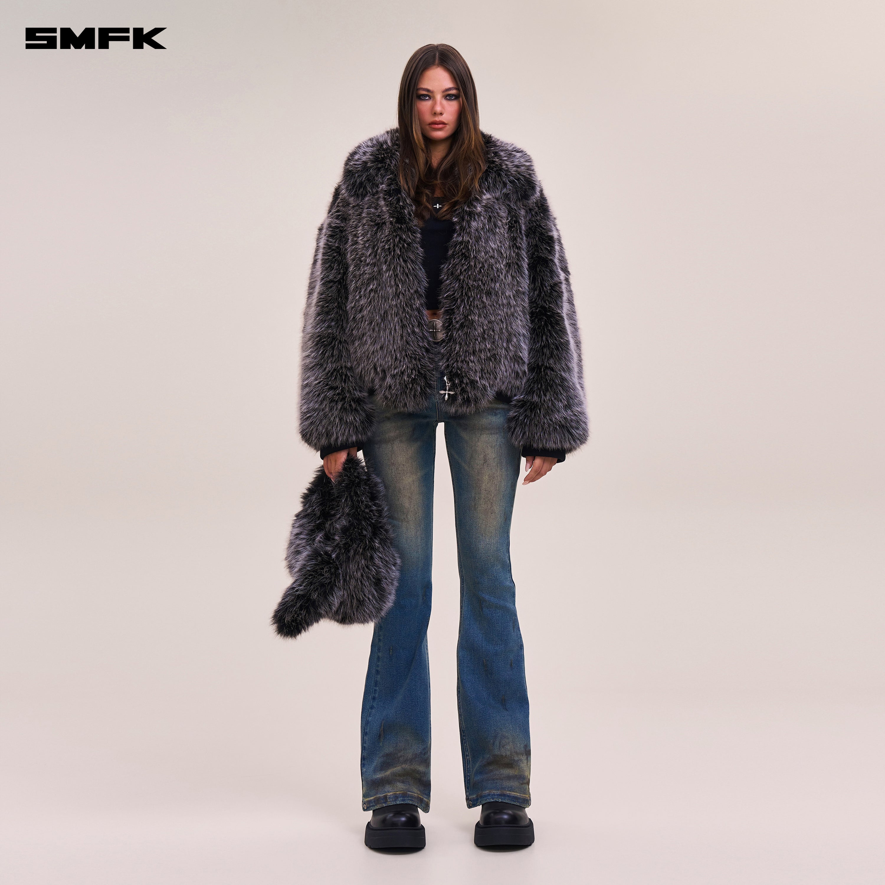 COMPASS MODE WASTELAND STORM HANDPAINTED DENIM PANTS WASTELAND BLUE