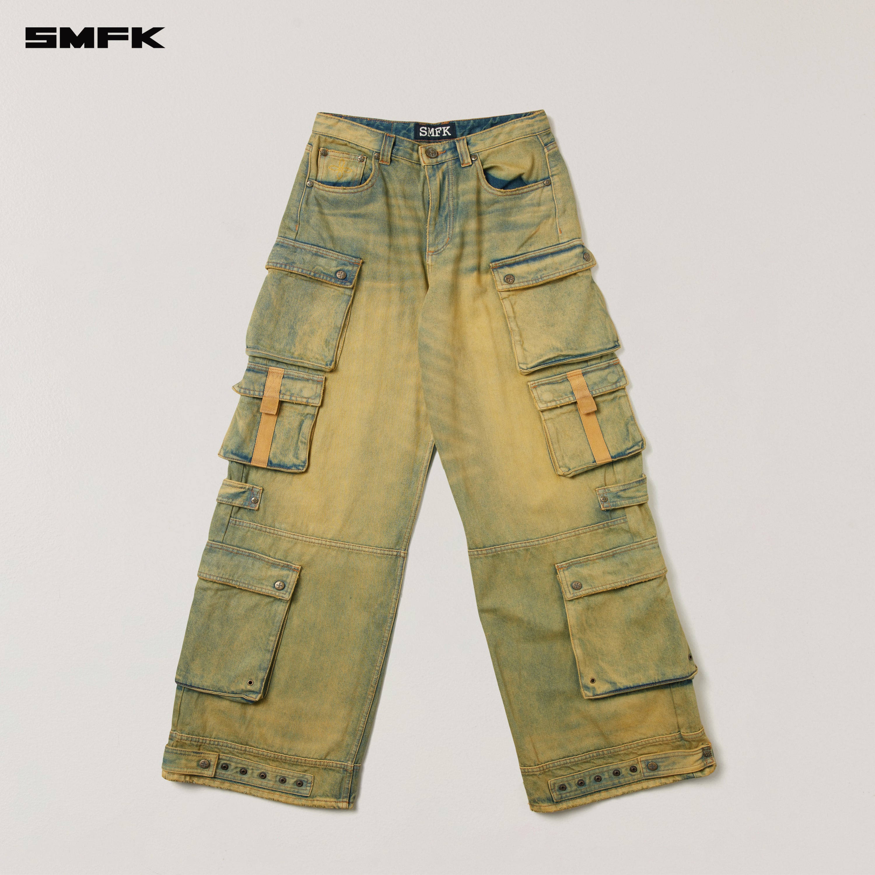 COMPASS WILD HORSE MULTI POCKETS DENIM PANTS CHEESE