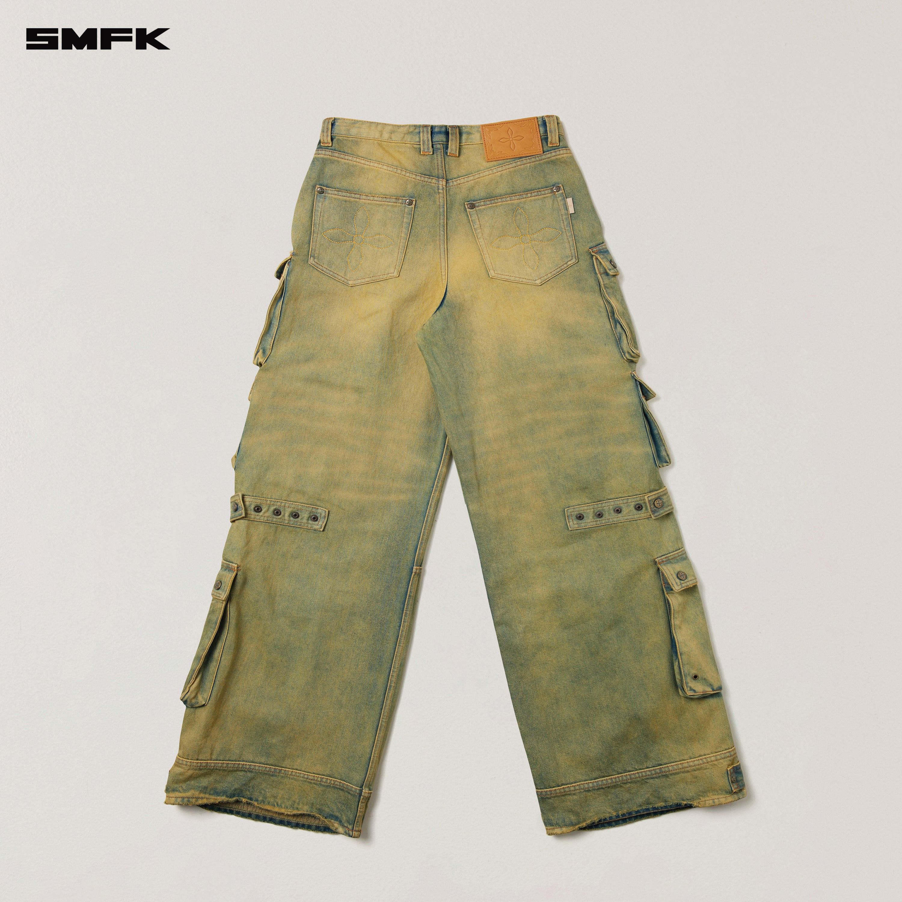 COMPASS WILD HORSE MULTI POCKETS DENIM PANTS CHEESE