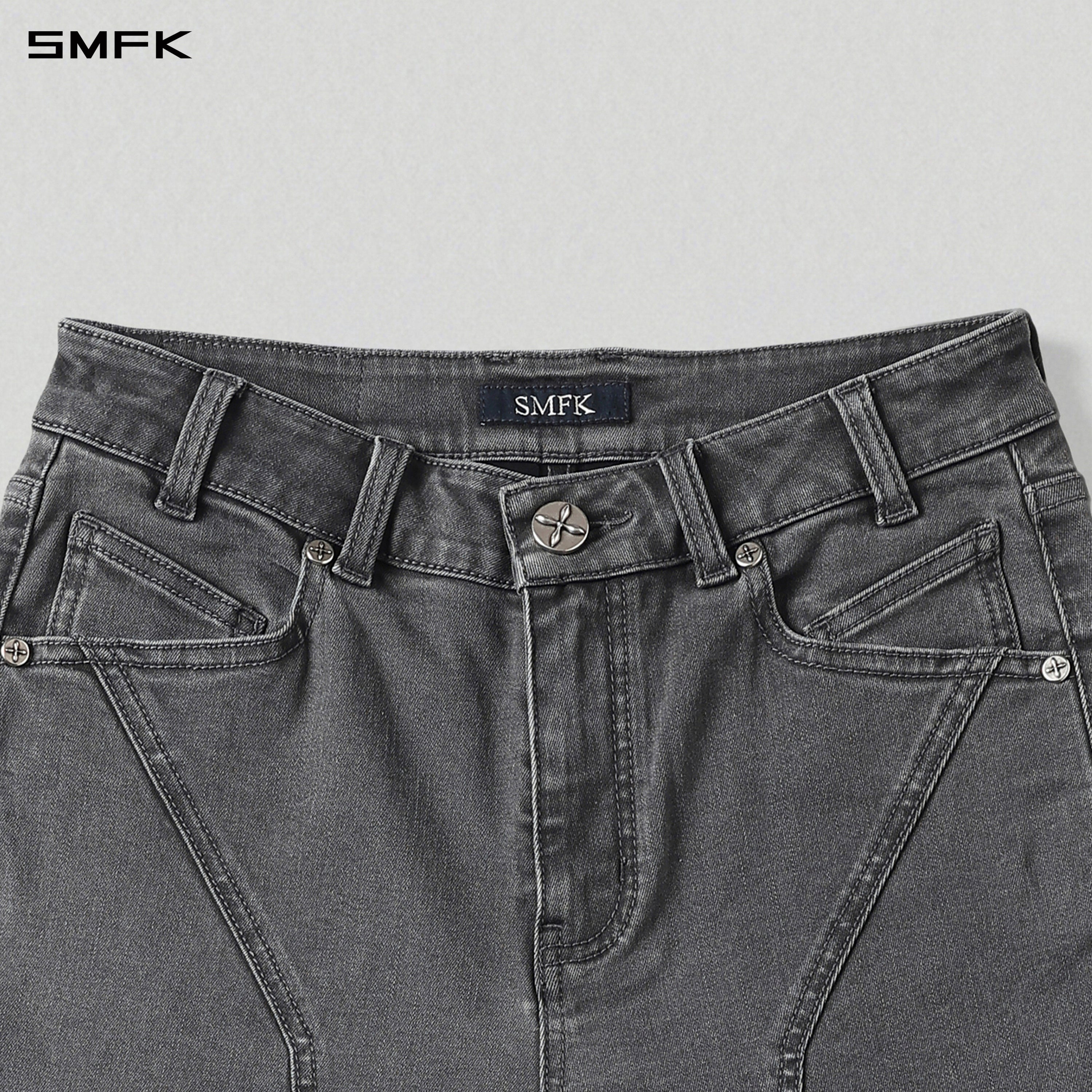 MIRAGE UPSIDE-DOWN DENIM PANTS/COTTON+T400SPANDEX/W STORM GREY