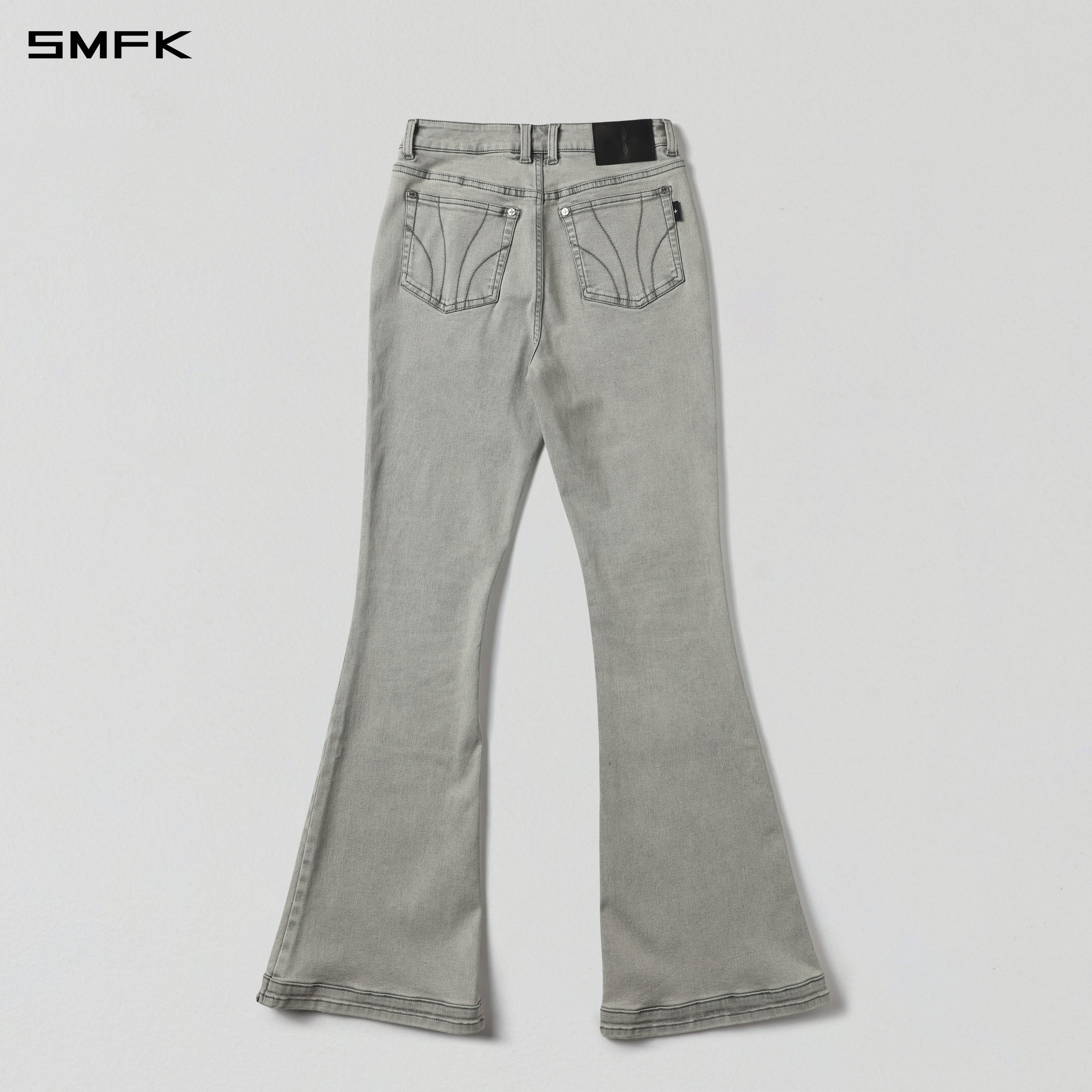 MIRAGE UPSIDE-DOWN DENIM PANTS/COTTON+T400SPANDEX/W GLACIER GREY
