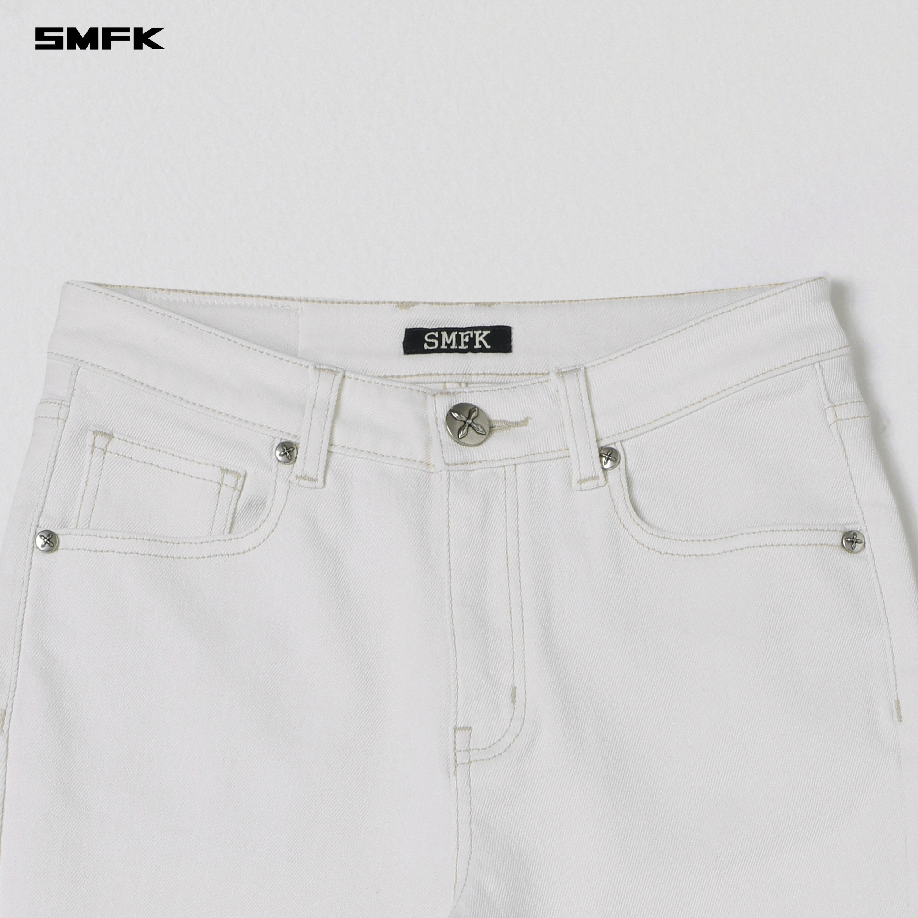 COMPASS HURRICANE MID DENIM PANTS/E-COTTON WHITE MIST