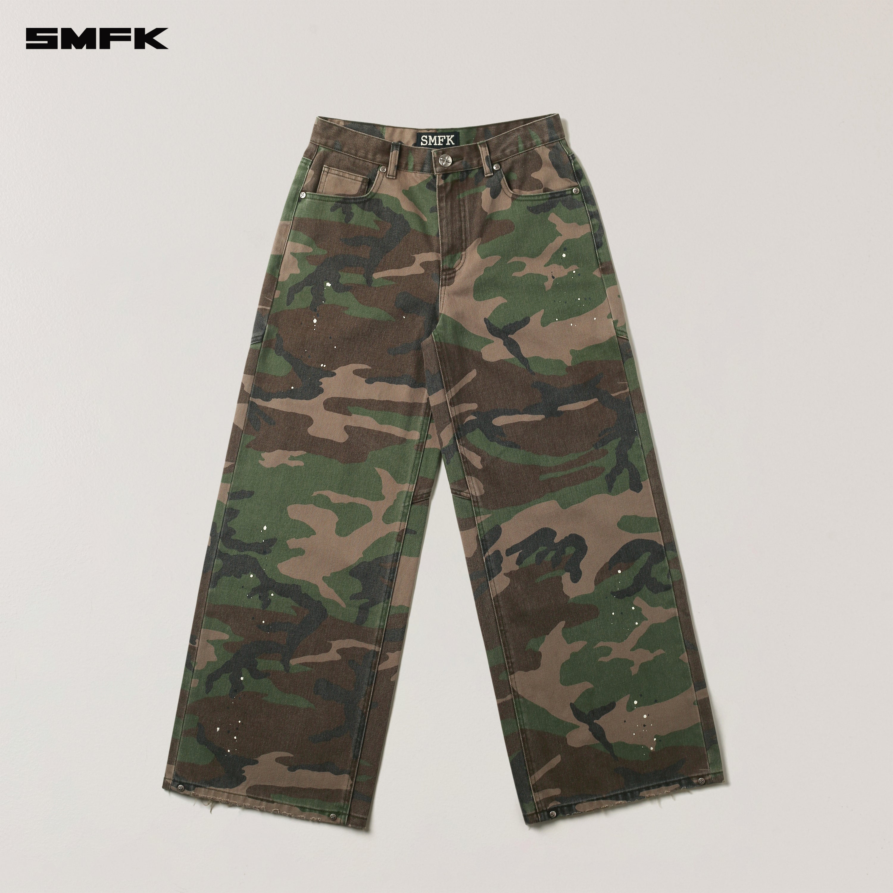 COMPASS MODE TOWER DENIM PANTS ARMY GREEN CAMOUFLAGE