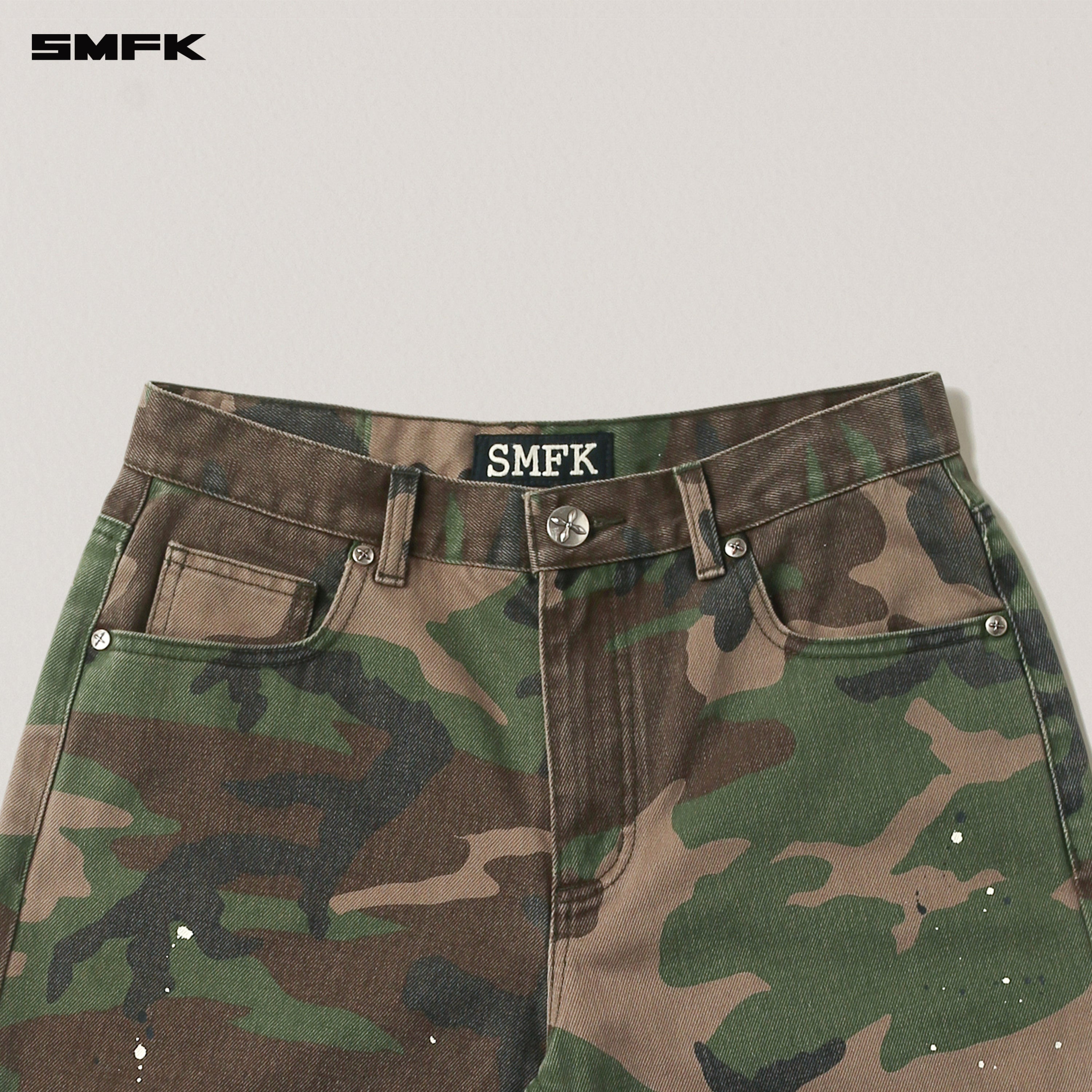 COMPASS MODE TOWER DENIM PANTS ARMY GREEN CAMOUFLAGE
