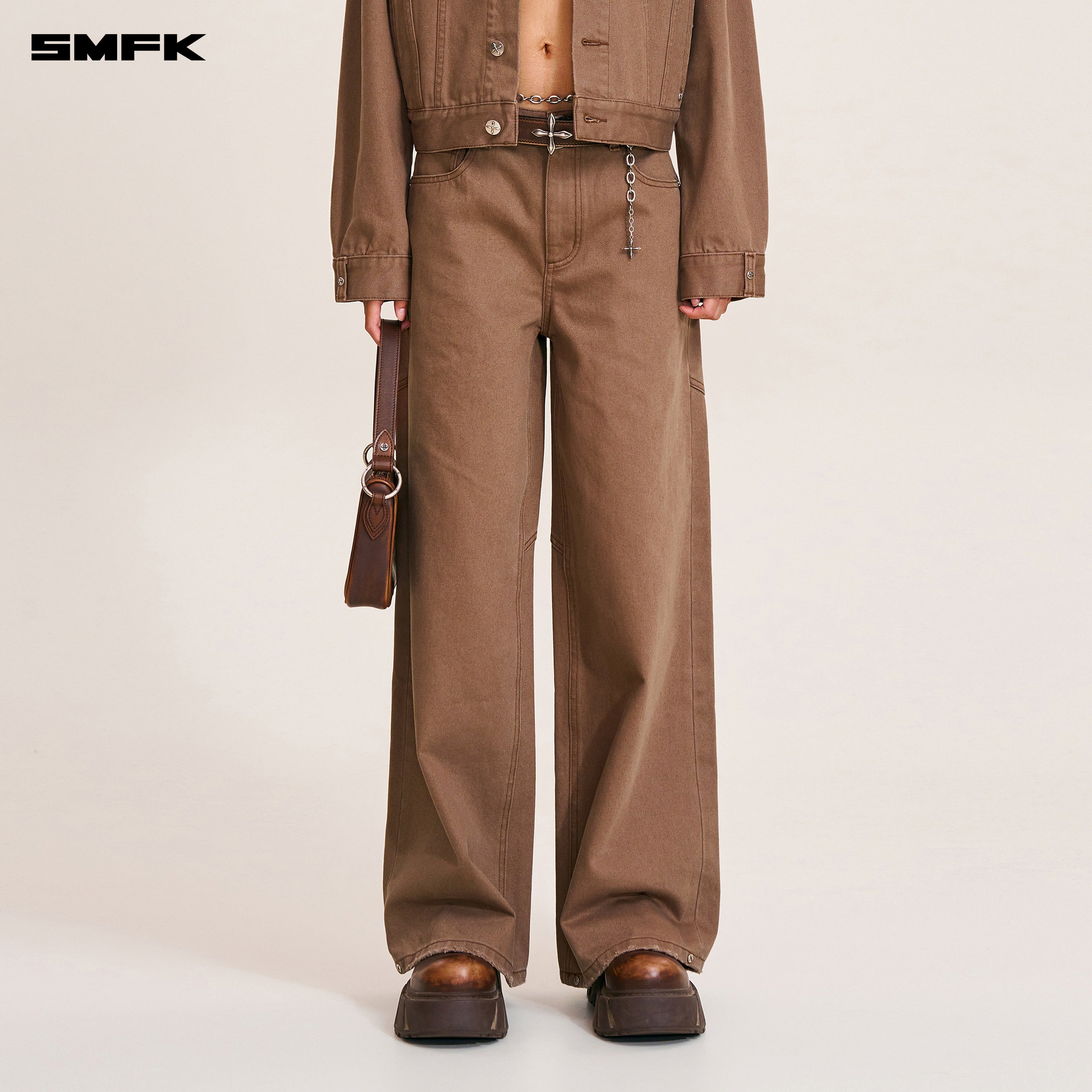 COMPASS MODE TOWER DENIM PANTS WILD HORSE BROWN – SMFK Official