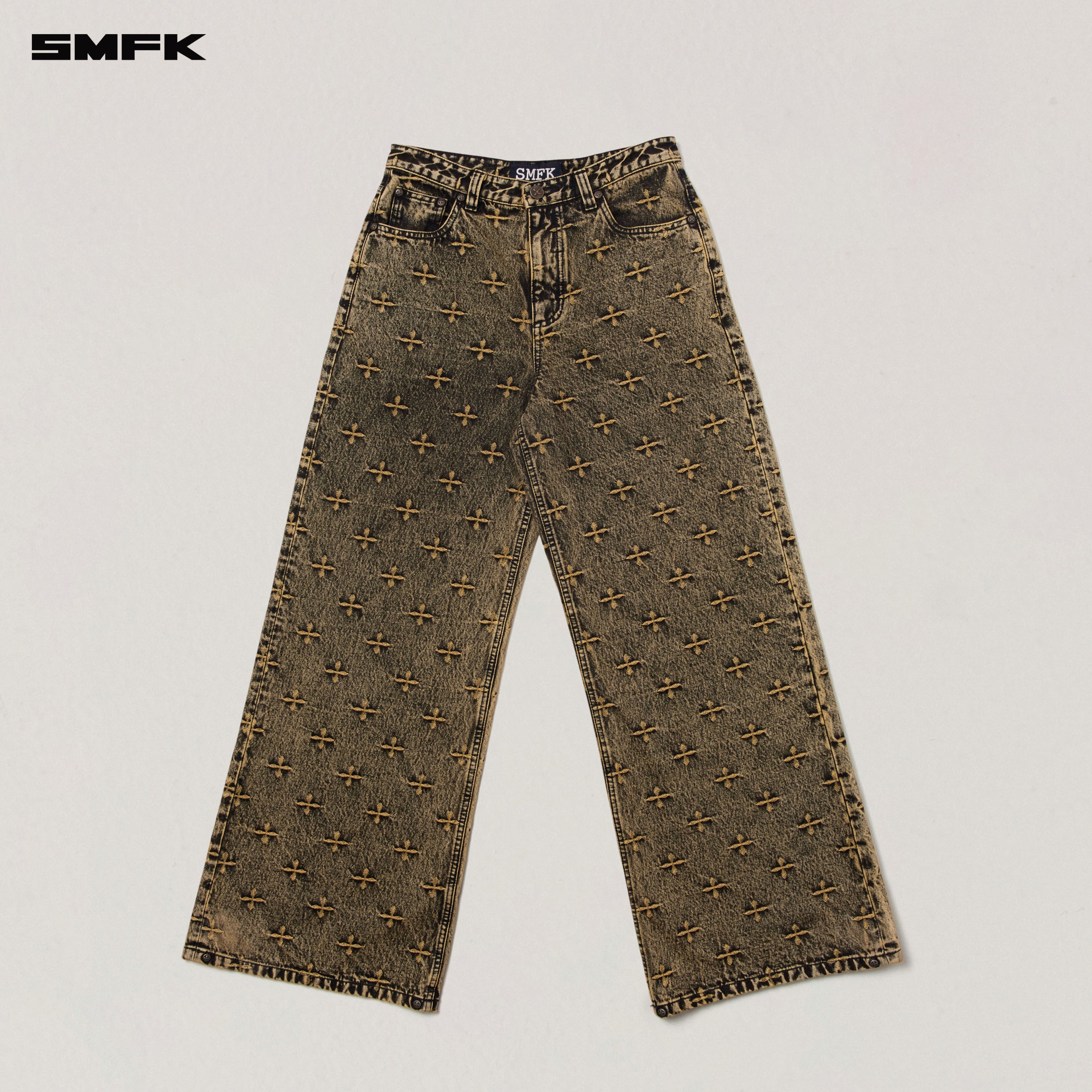 COMPASS STORM GARDEN CLASSIC WIDE LEG JEANS STORM GARDEN (YELLOW)