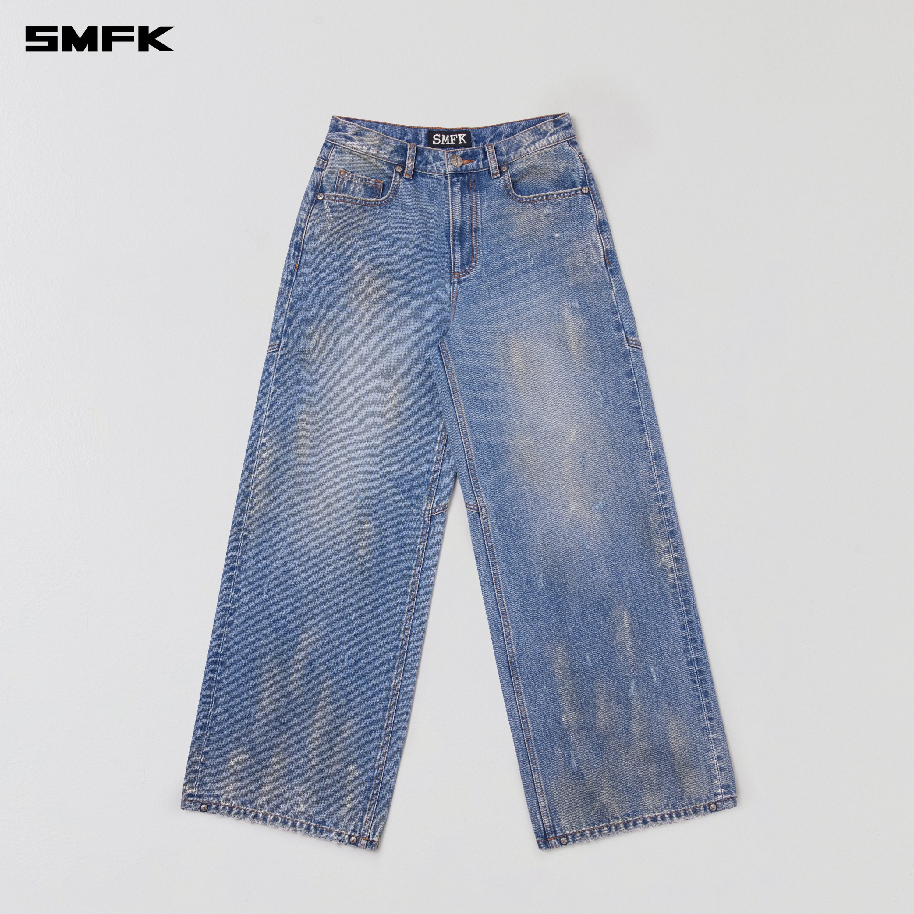 COMPASS MODE TIDE TOWER DENIM PANTS MARINE BLUE