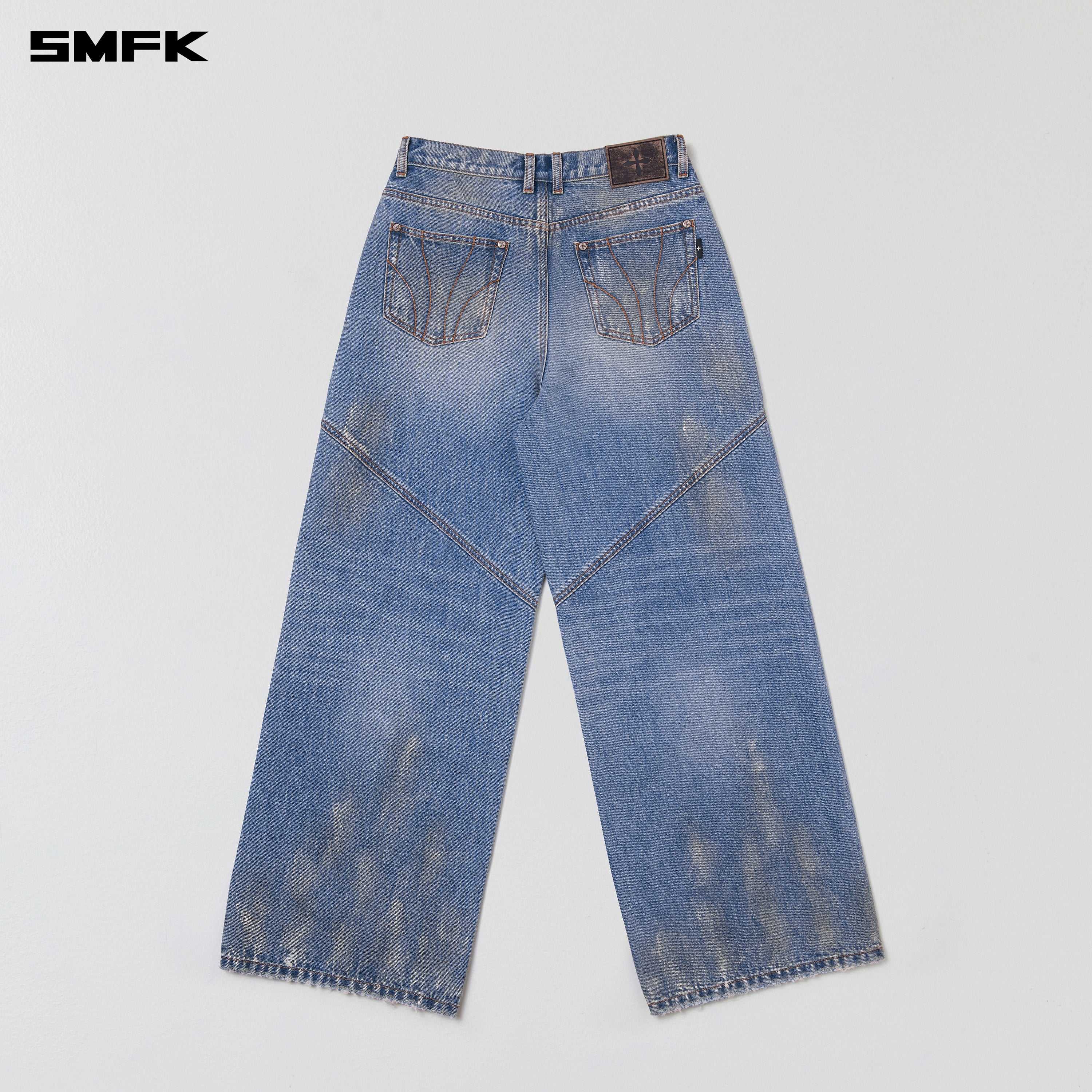 COMPASS MODE TIDE TOWER DENIM PANTS MARINE BLUE