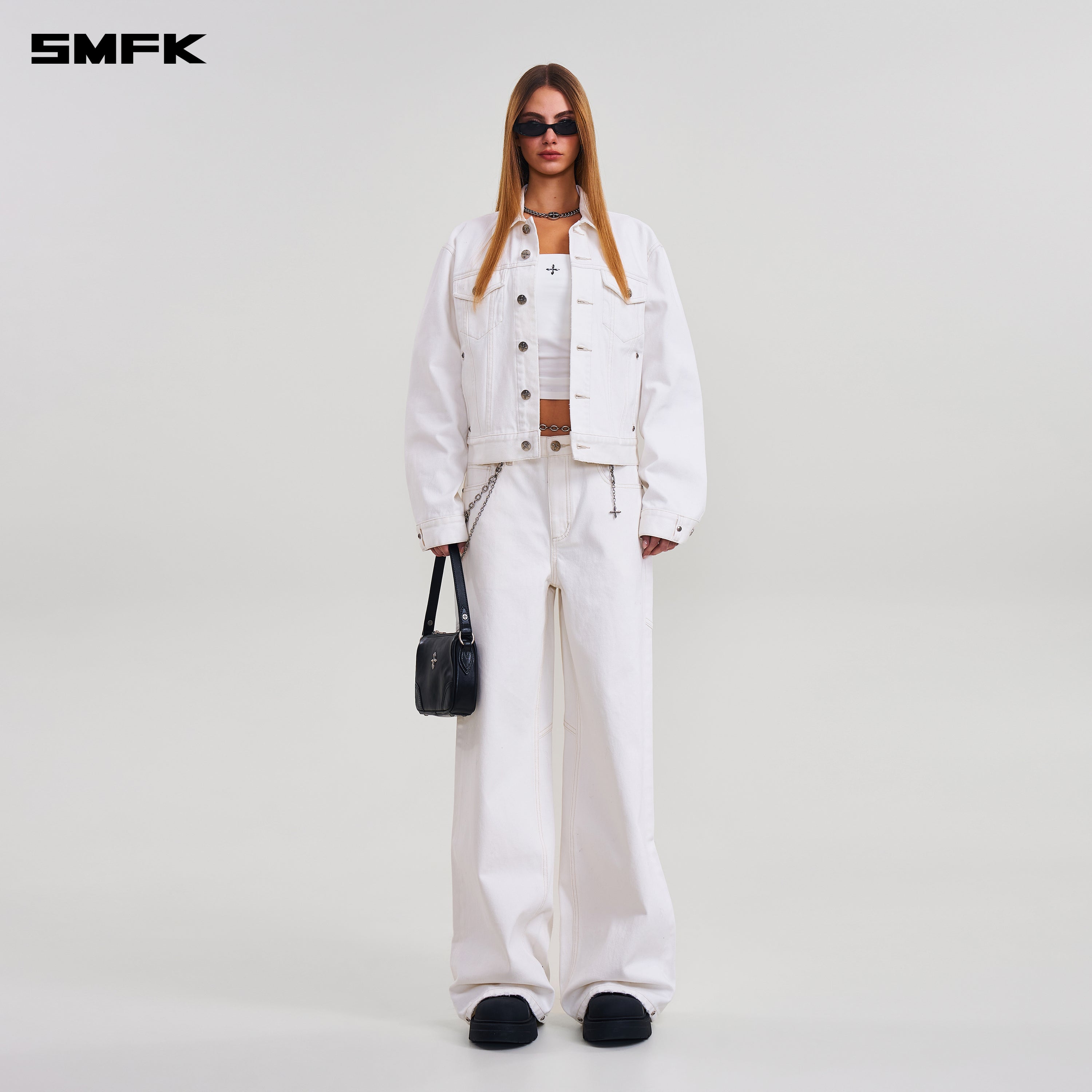 COMPASS MODE TOWER DENIM PANTS SNOW MOUNTAIN WHITE