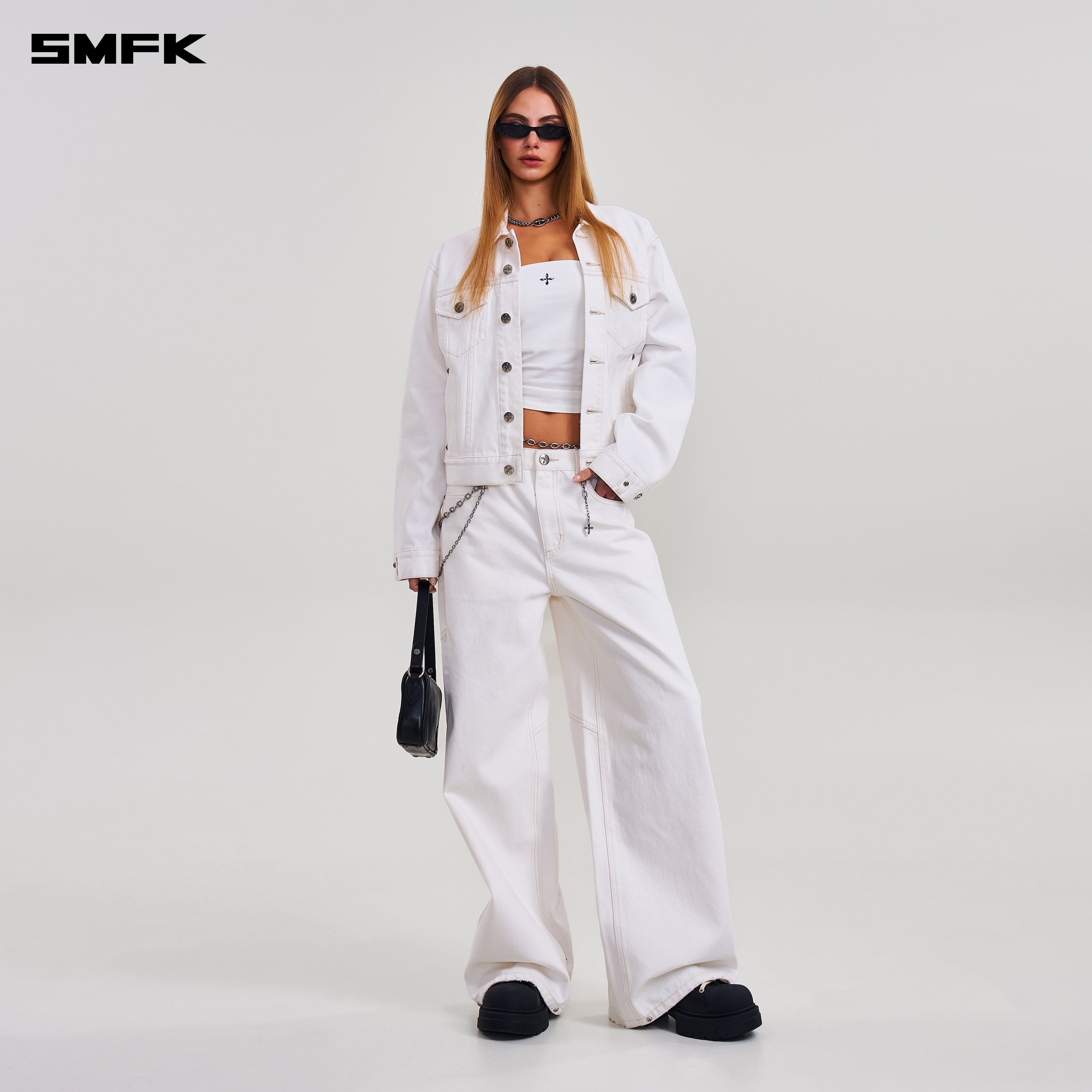 COMPASS MODE TOWER DENIM PANTS SNOW MOUNTAIN WHITE