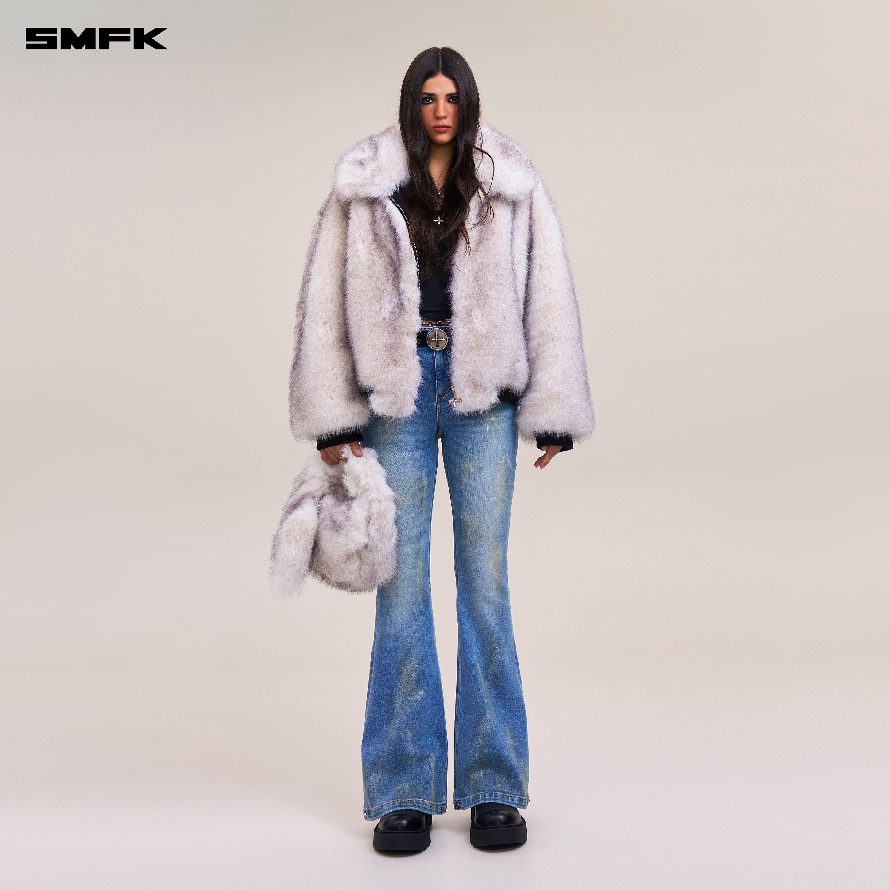 COMPASS MODE TIDE HUNRRICANE HANDPAINTED TOWER DENIM PANTS MARINE BLUE