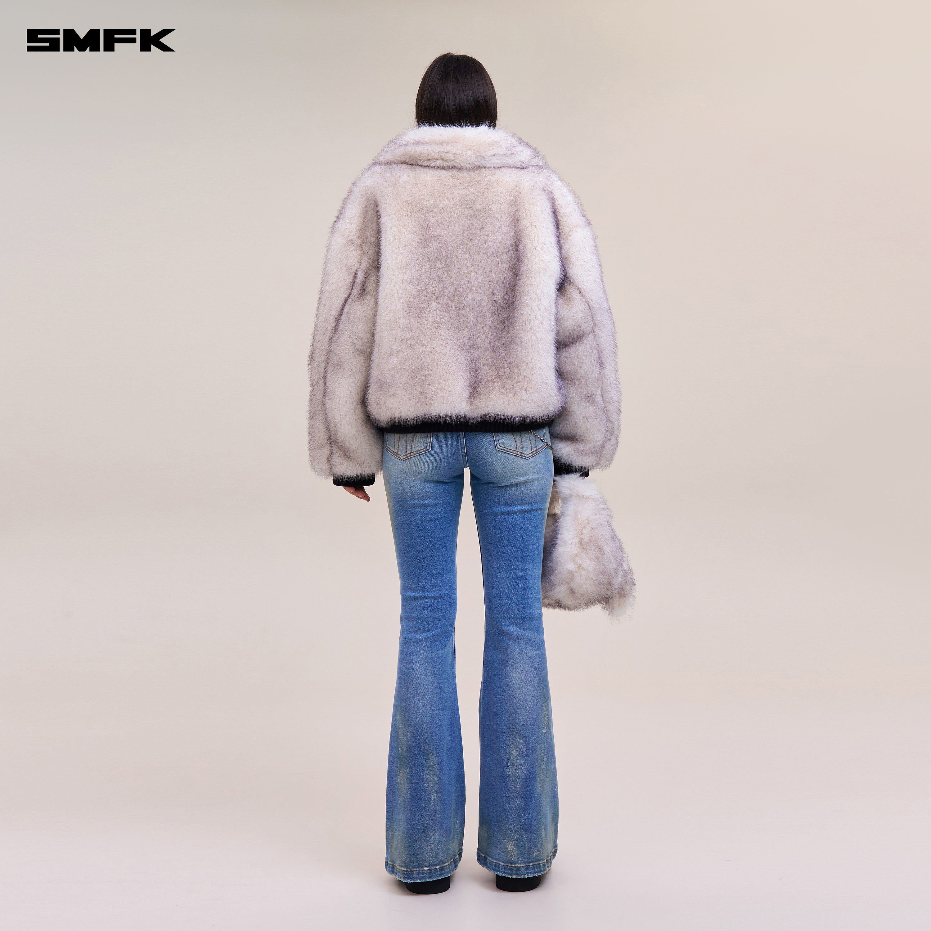 COMPASS MODE TIDE HUNRRICANE HANDPAINTED TOWER DENIM PANTS MARINE BLUE