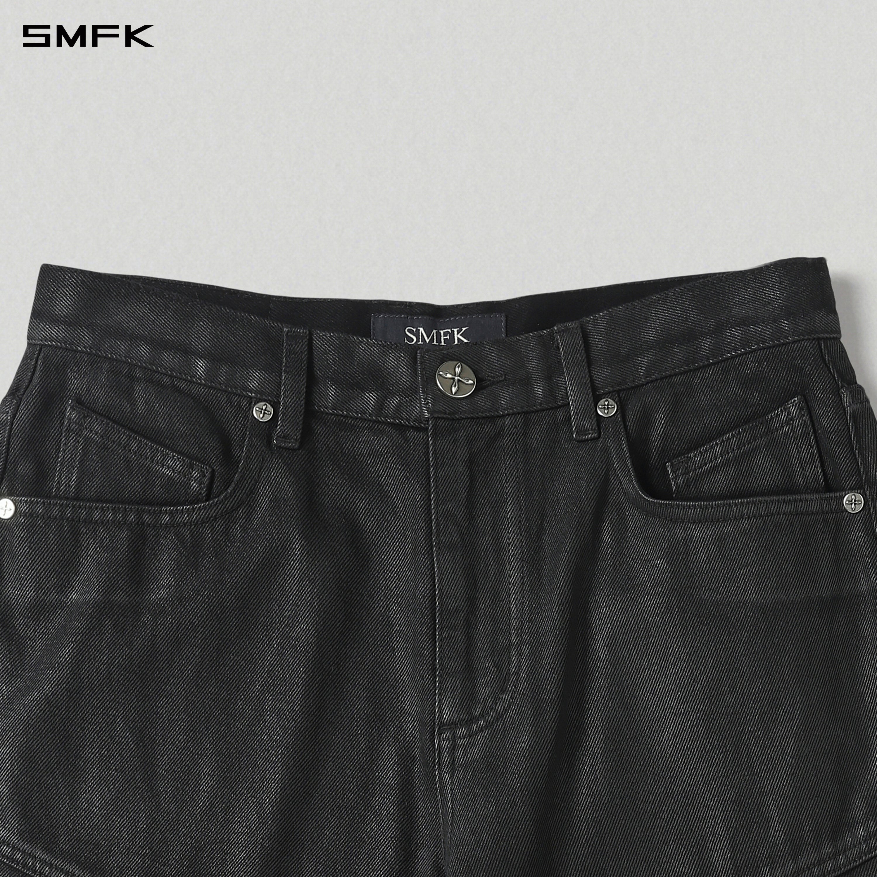 MIRAGE MODE FLARED DENIM PANTS/COTTON/W INK BLACK