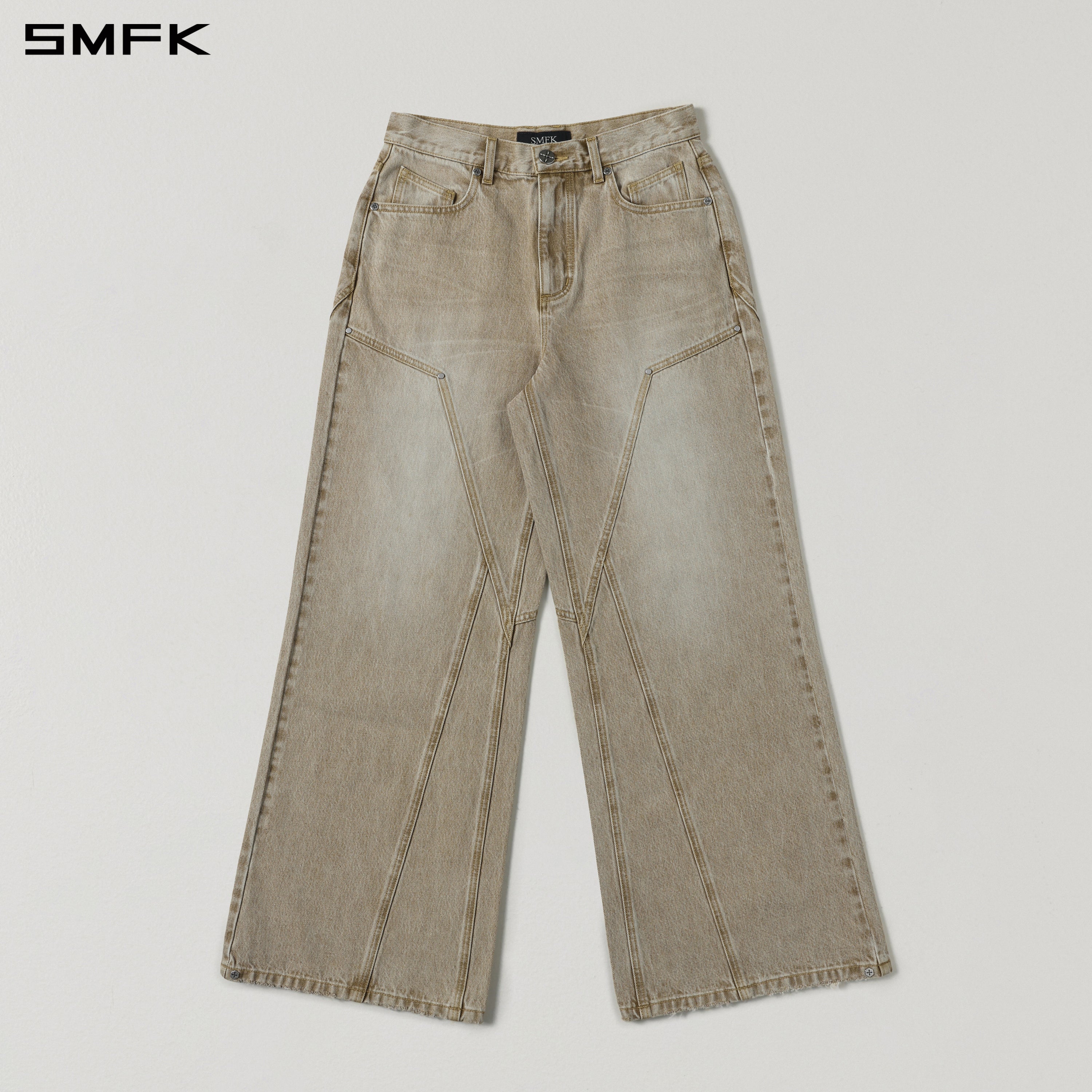 MIRAGE MODE FLARED DENIM PANTS/COTTON/W FRESH SKIN