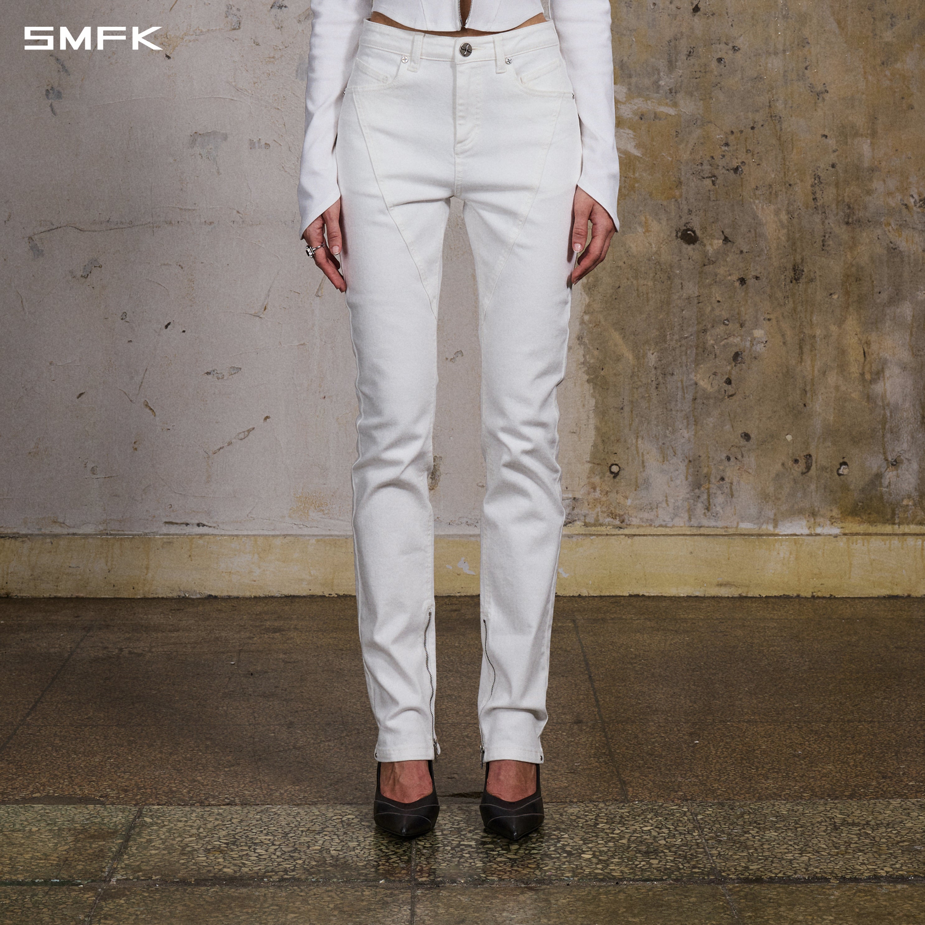MIRAGE PRISM MODEL DENIM PANTS/E-COTTON CLOUD WHITE