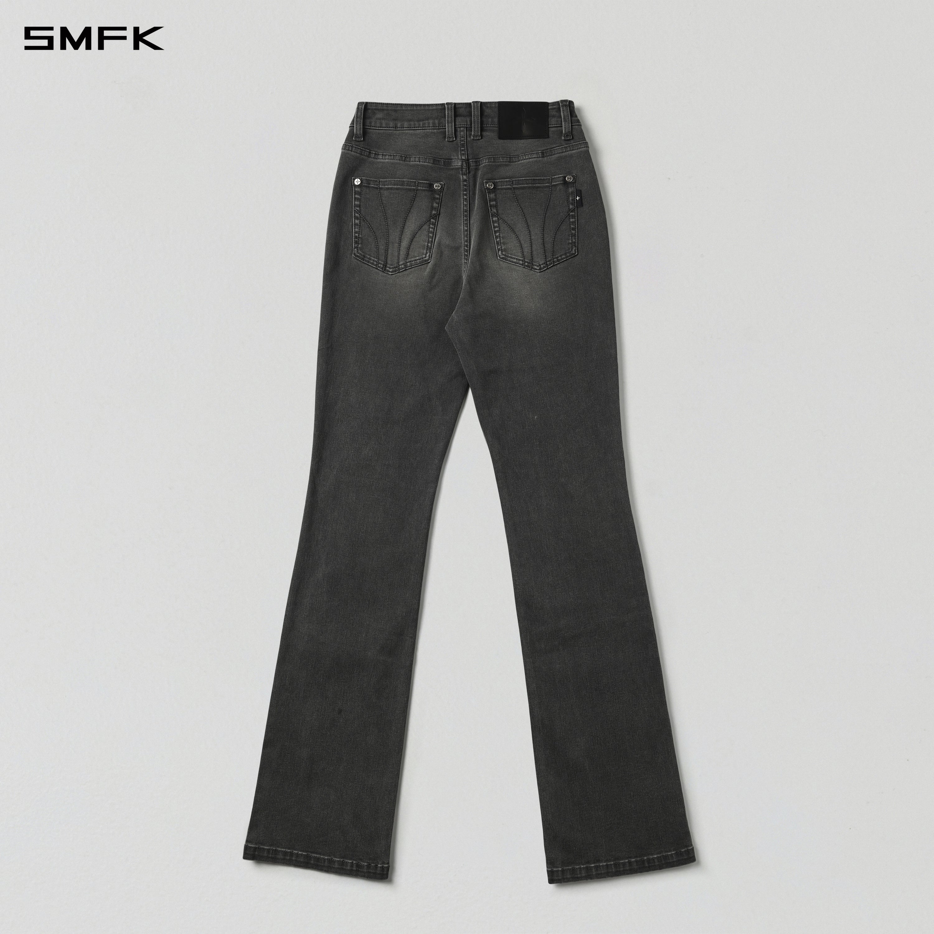 MIRAGE PRISM OVERLENGTH STRT DENIM PANTS/COTTON+T400SPANDEX/W STORM GREY