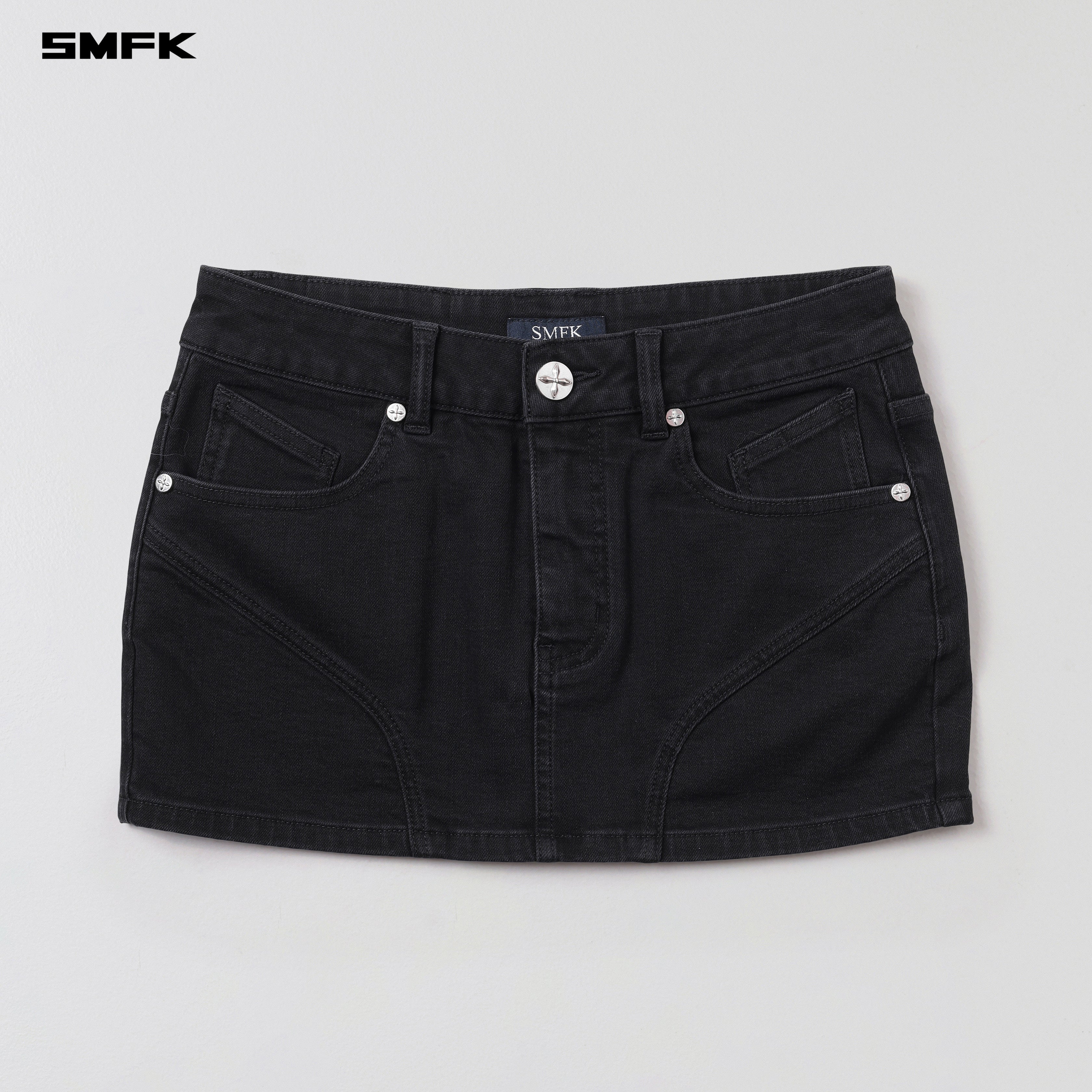 smfk 古代神話神殿の庭 デニム ミニスカート セットアップ着用可能
