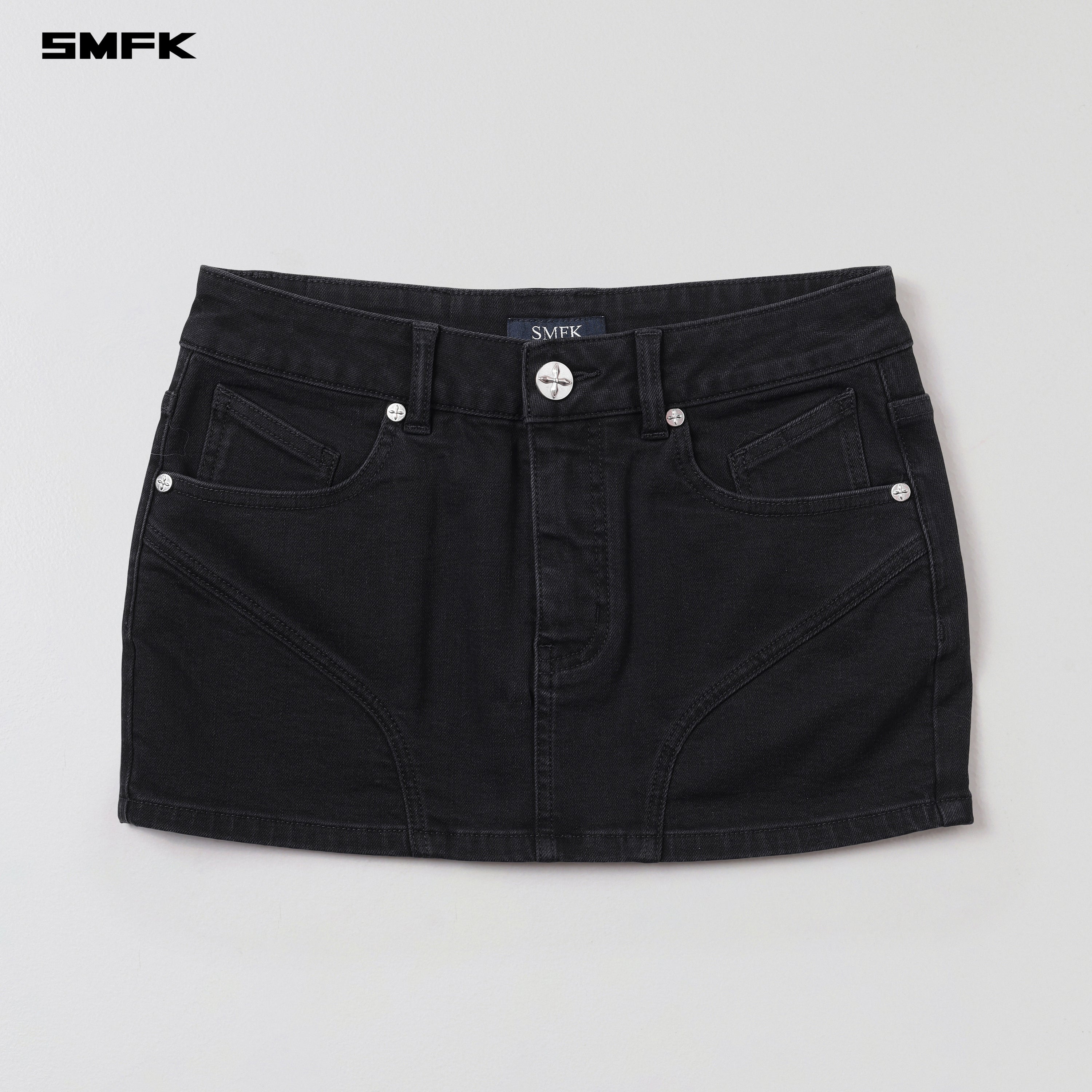 WILD MIRAGE SKINNY DENIM DRESS/E-COTTON WILD BLACK – SMFK Official
