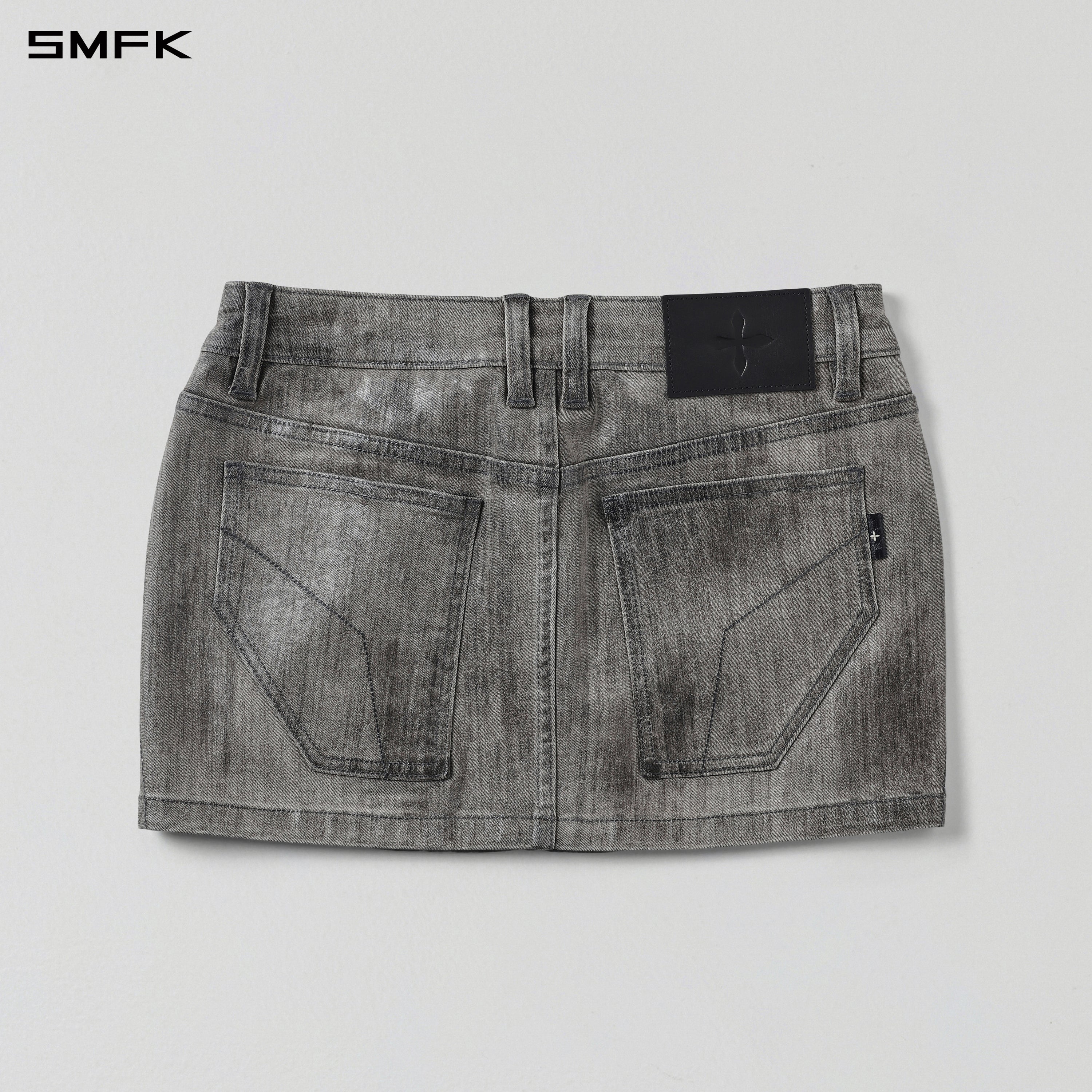WILD MIRAGE SKINNY DENIM DRESS/E-COTTON MIRAGE GREY