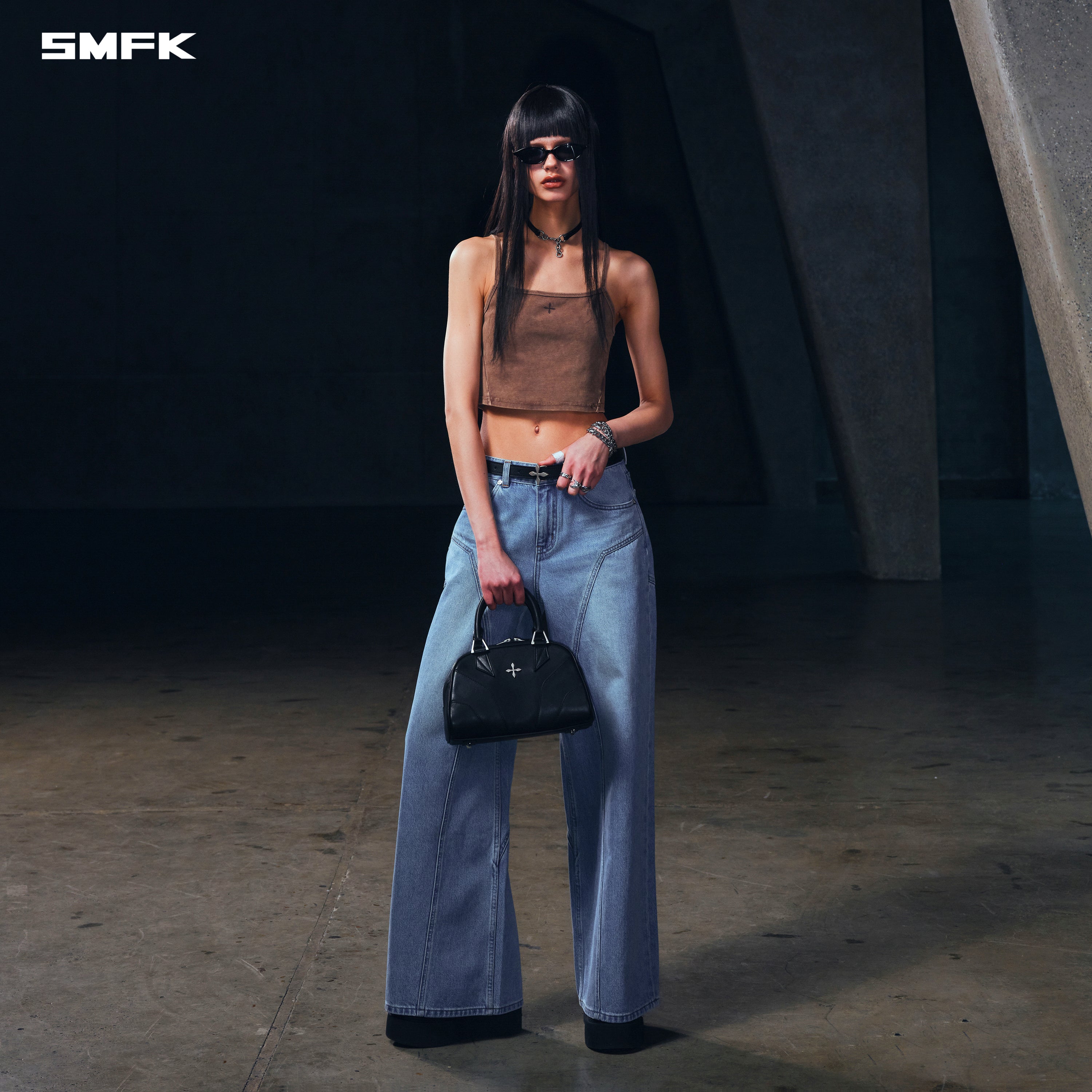 WILD MIRAGE TOWER DENIM PANTS/COTTON WILD BLUE