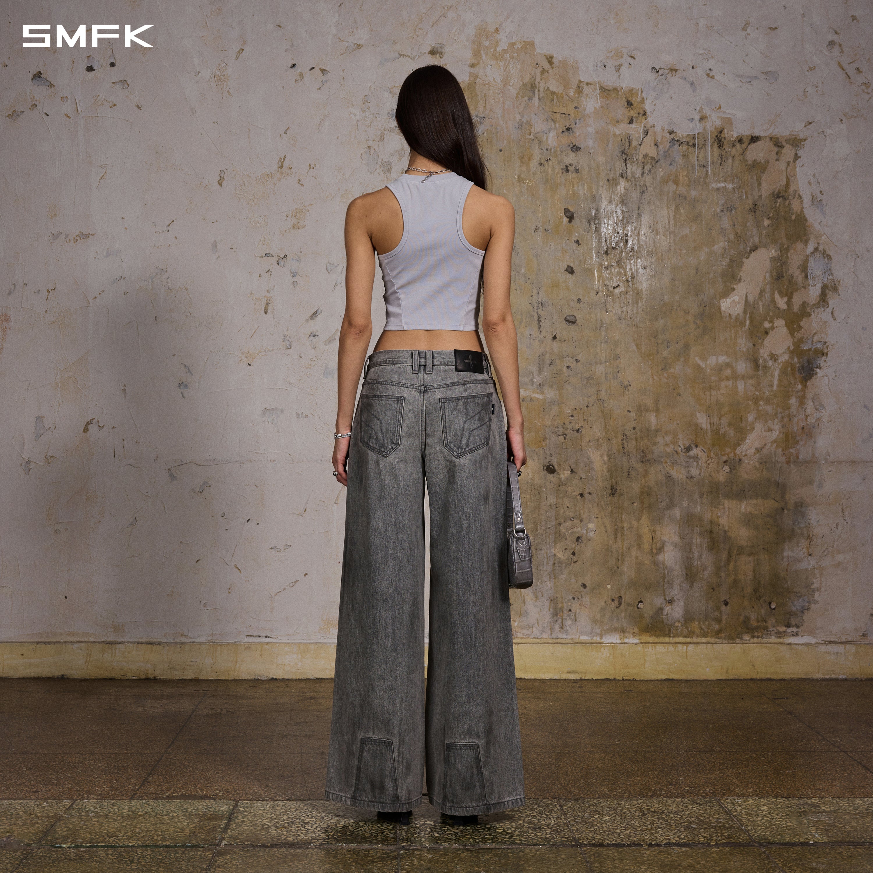 WILD MIRAGE TOWER DENIM PANTS/DENIM COTTON+SLOW WASH/W MIRAGE GREY