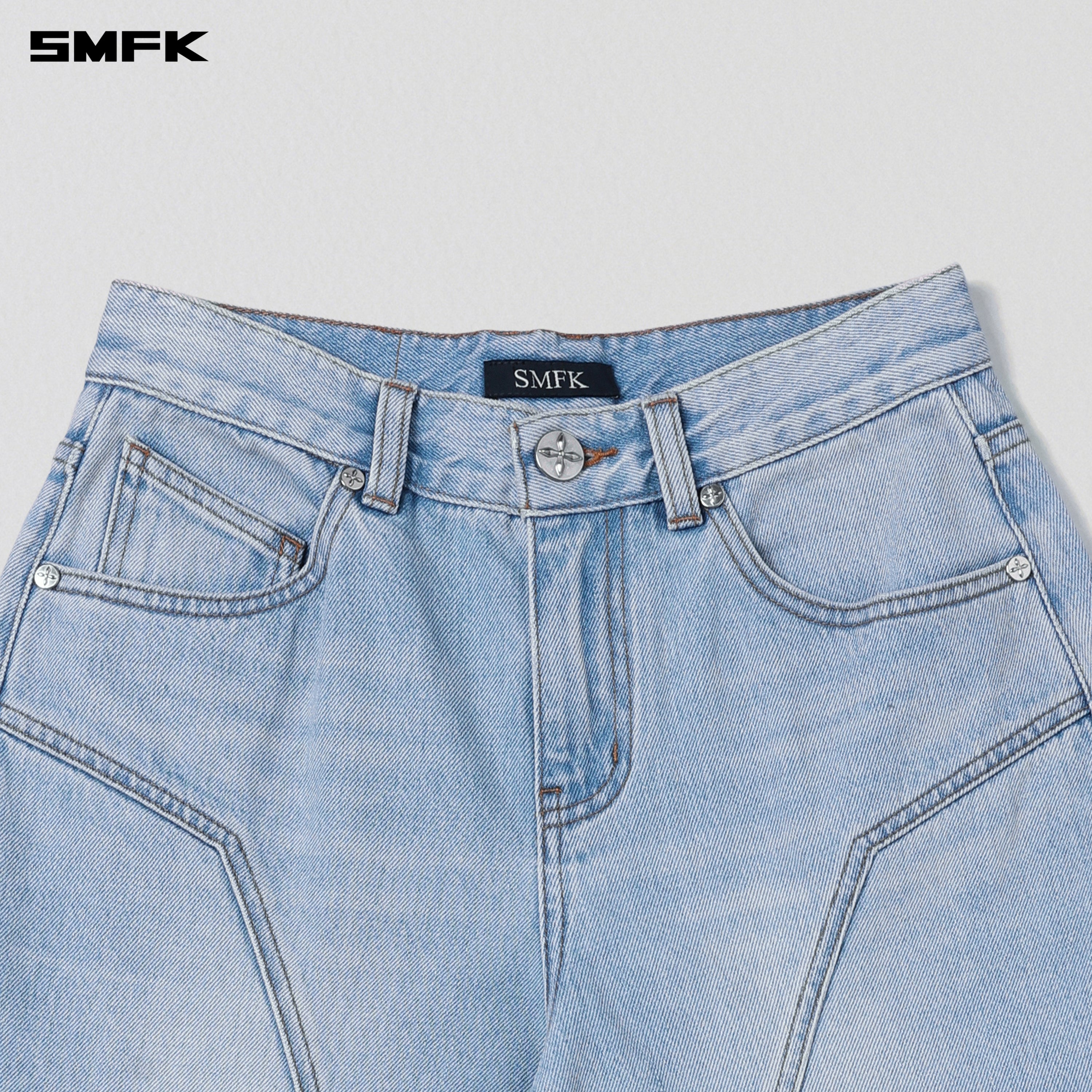 WILD MIRAGE TOWER DENIM PANTS/COTTON WILD SKY BLUE