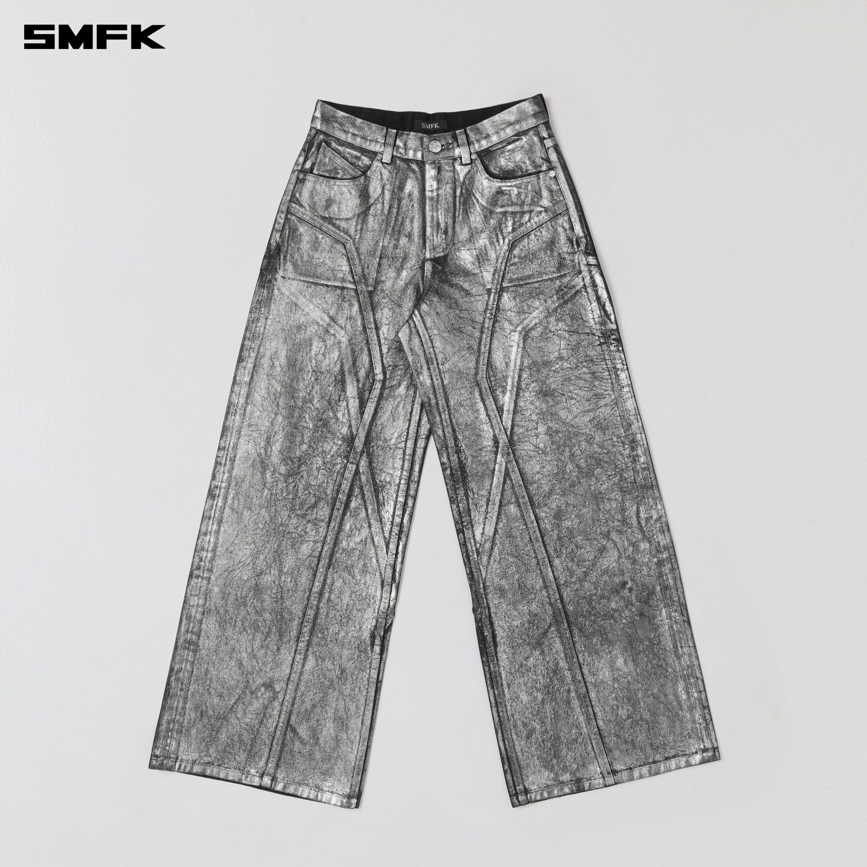 WILD MIRAGE TOWER DENIM PANTS/COTTON SILVER NEBULA